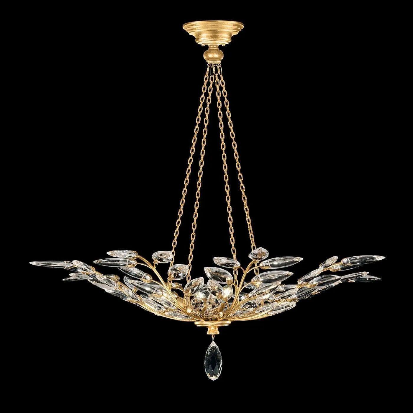 Fine Art Handcrafted Lighting - Crystal Laurel 35-Inch Four Light Pendant - 753640-SF3 - Canada Light Shop