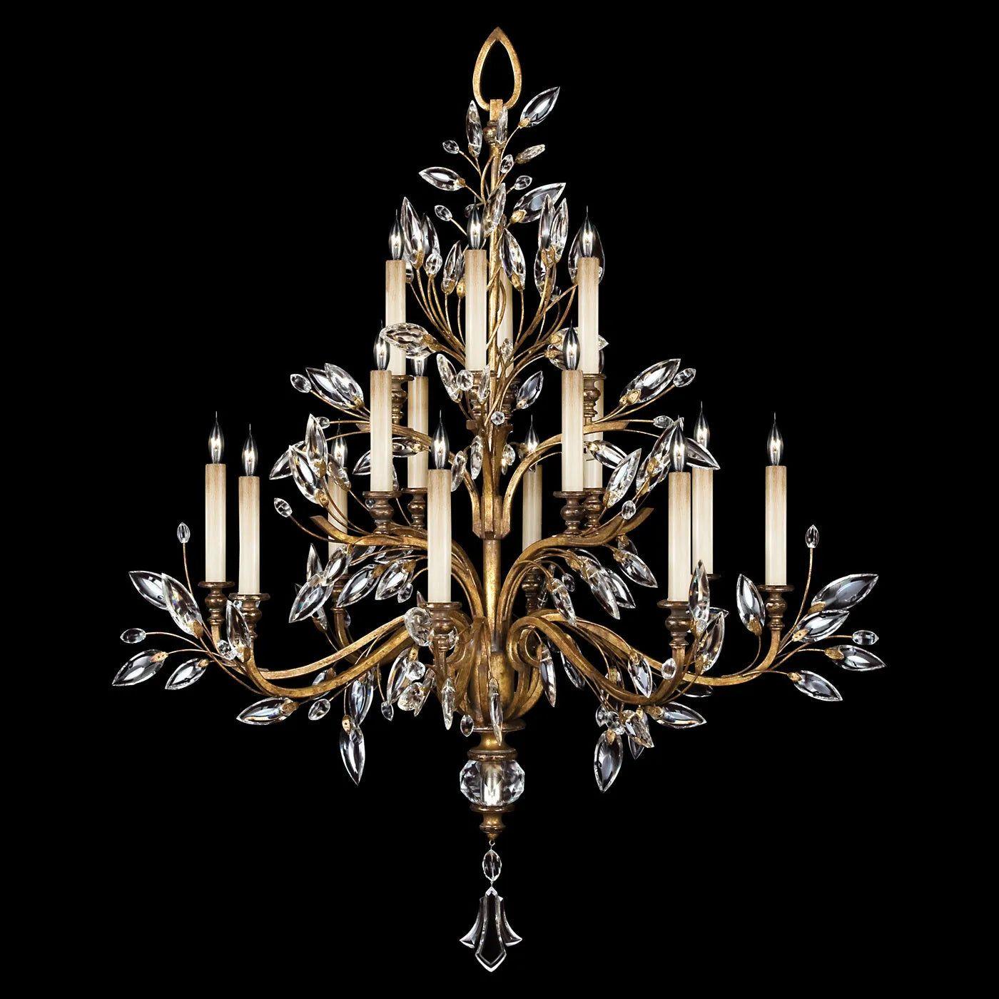 Fine Art Handcrafted Lighting - Crystal Laurel 45-Inch 16 Light Chandelier - 759440-SF3 - Canada Light Shop