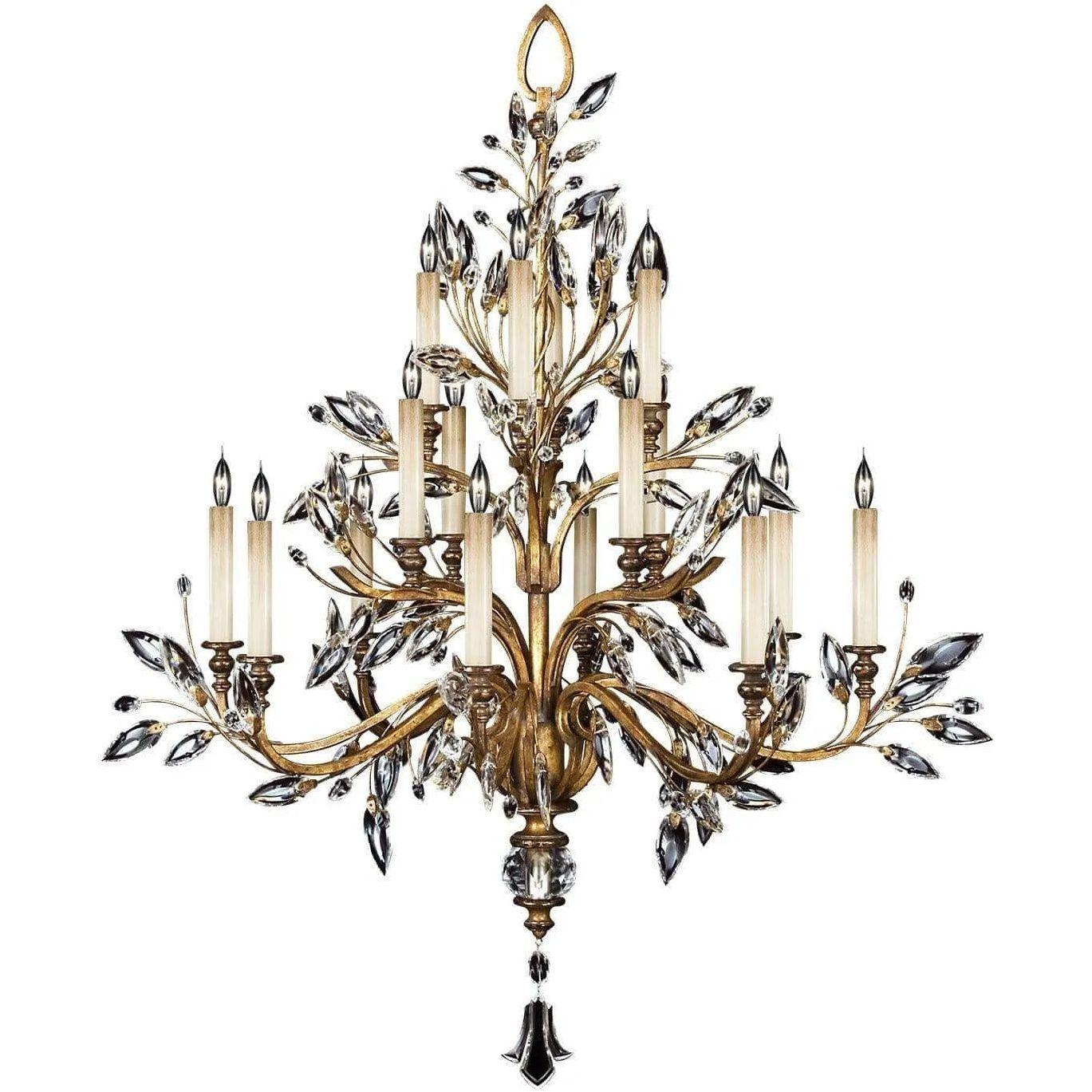 Fine Art Handcrafted Lighting - Crystal Laurel 45-Inch 16 Light Chandelier - 773740ST - Canada Light Shop