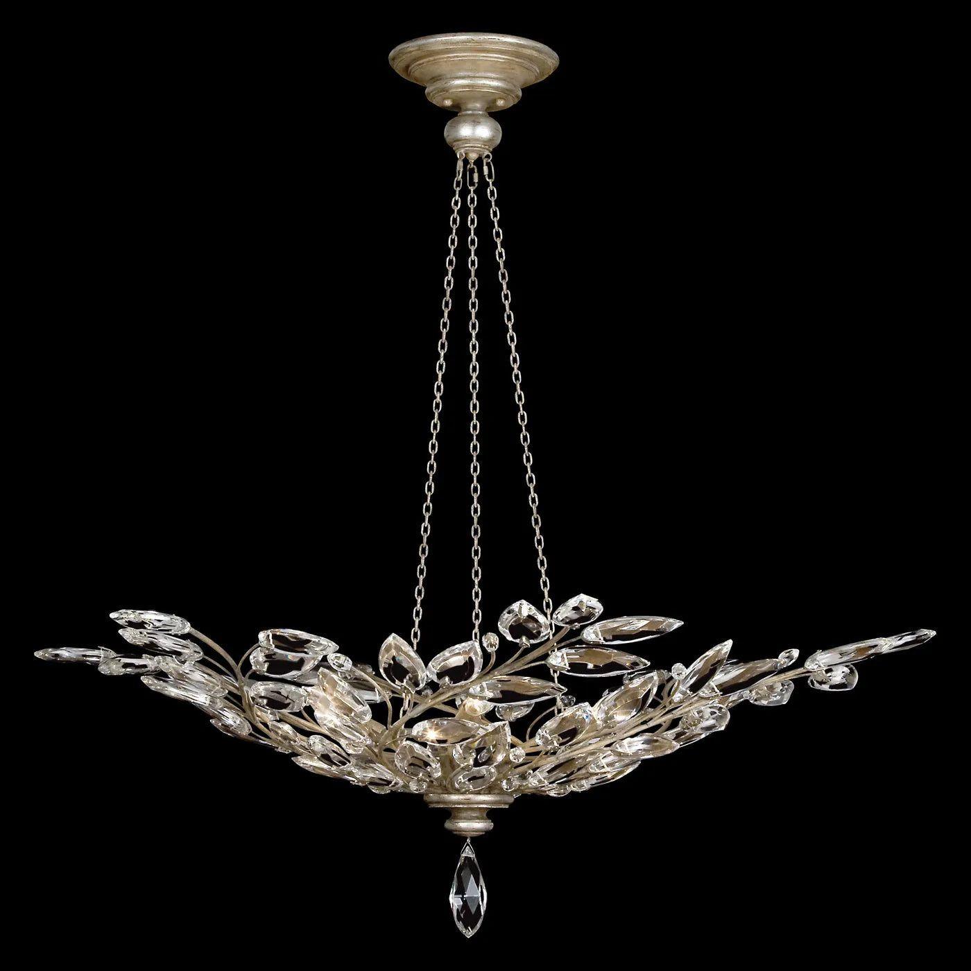 Fine Art Handcrafted Lighting - Crystal Laurel 47-Inch Six Light Pendant - 753740-SF3 - Canada Light Shop