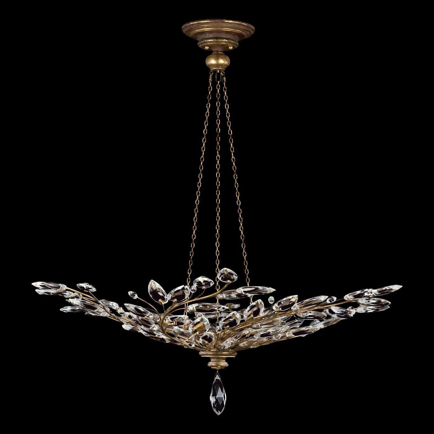 Fine Art Handcrafted Lighting - Crystal Laurel 47-Inch Six Light Pendant - 753740-SF3 - Canada Light Shop