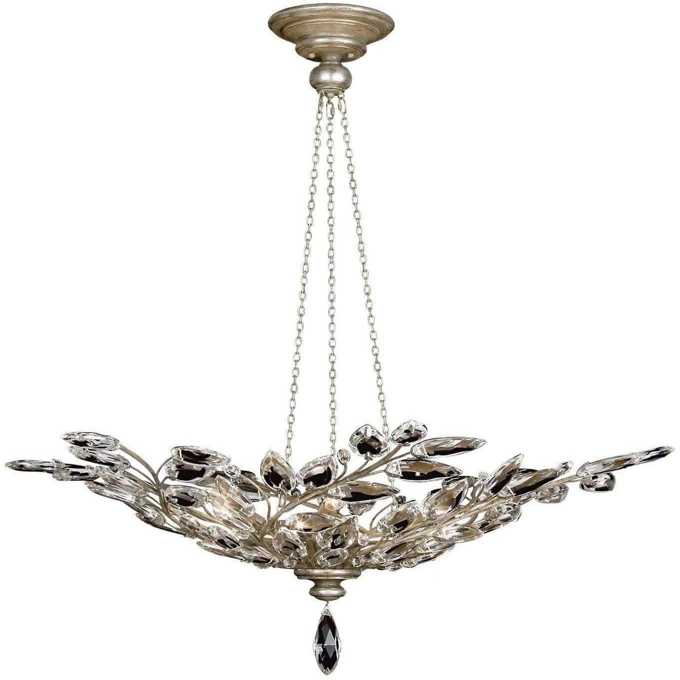 Fine Art Handcrafted Lighting - Crystal Laurel 47-Inch Six Light Pendant - 753740ST - Canada Light Shop