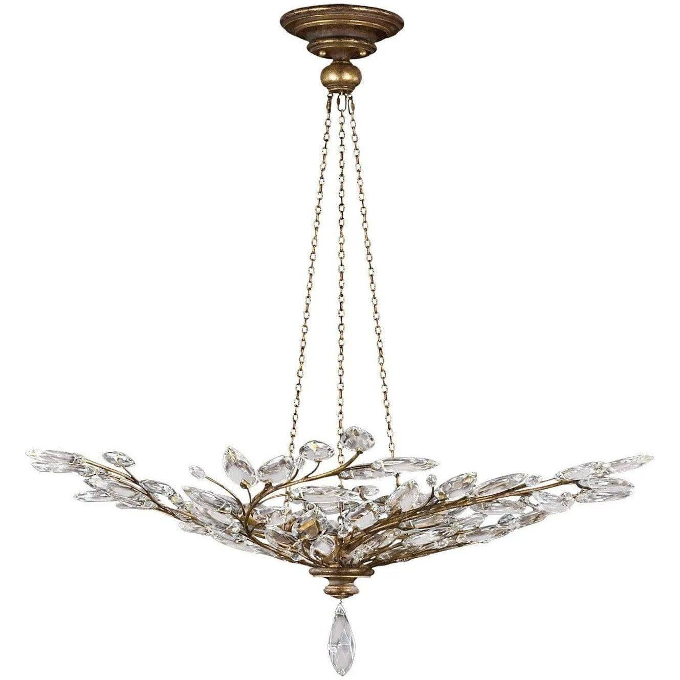 Fine Art Handcrafted Lighting - Crystal Laurel 47-Inch Six Light Pendant - 776440ST - Canada Light Shop