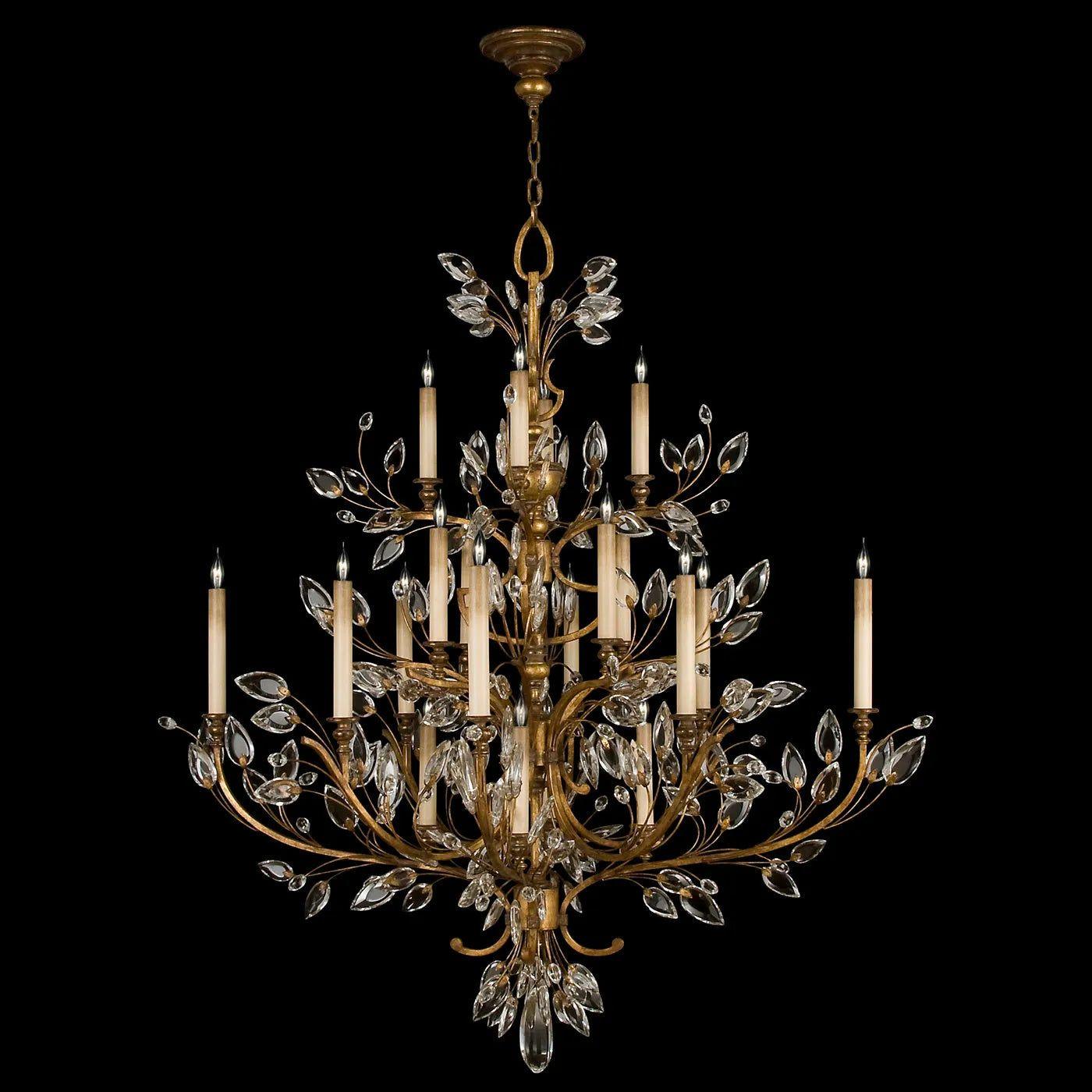 Fine Art Handcrafted Lighting - Crystal Laurel 57-Inch 20 Light Chandelier - 771140-SF3 - Canada Light Shop