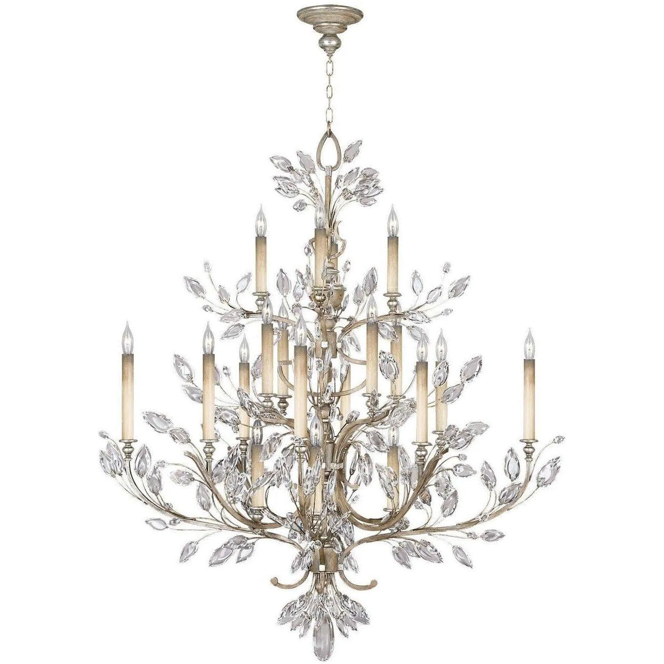 Fine Art Handcrafted Lighting - Crystal Laurel 57-Inch 20 Light Chandelier - 771140ST - Canada Light Shop