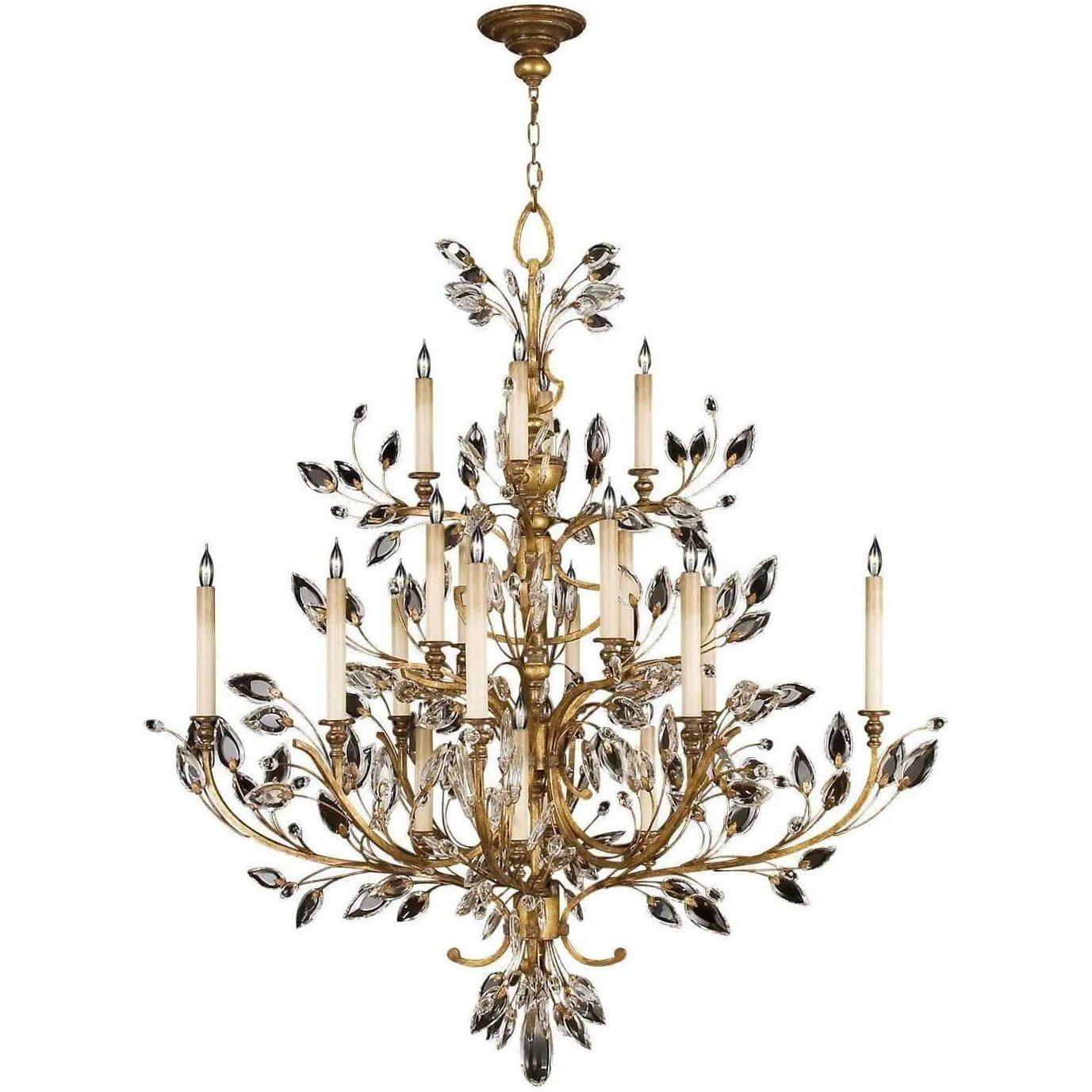 Fine Art Handcrafted Lighting - Crystal Laurel 57-Inch 20 Light Chandelier - 774440ST - Canada Light Shop