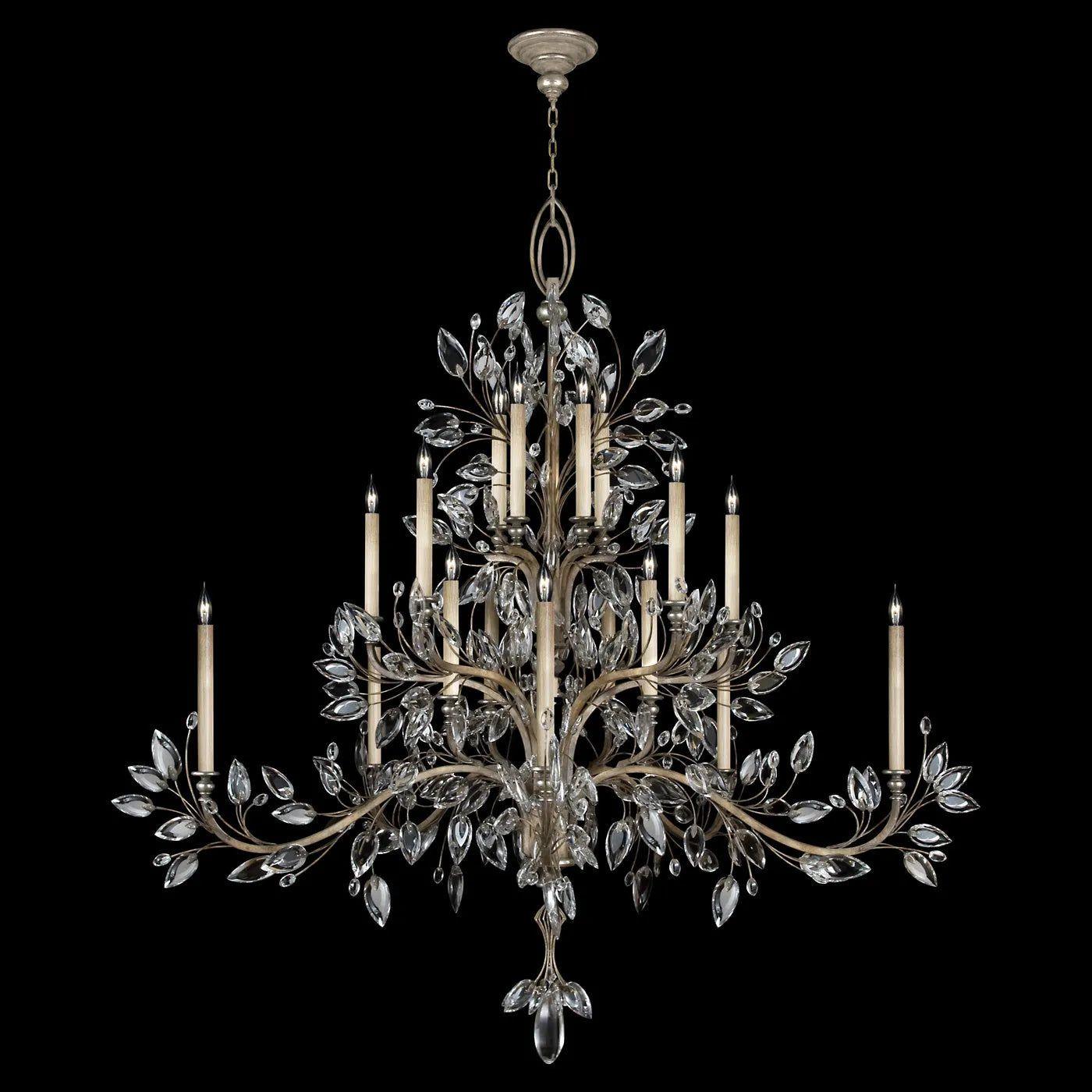 Fine Art Handcrafted Lighting - Crystal Laurel 75-Inch 20 Light Chandelier - 771240-SF3 - Canada Light Shop