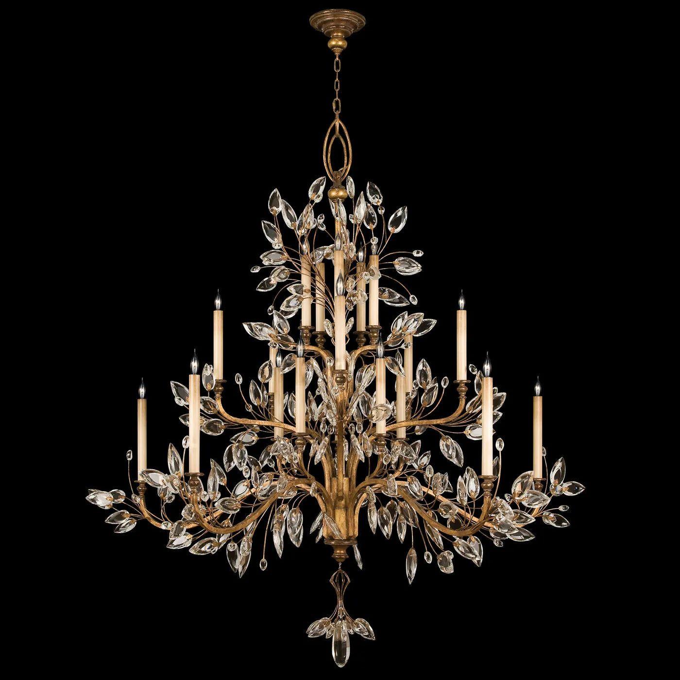 Fine Art Handcrafted Lighting - Crystal Laurel 75-Inch 20 Light Chandelier - 771240-SF3 - Canada Light Shop