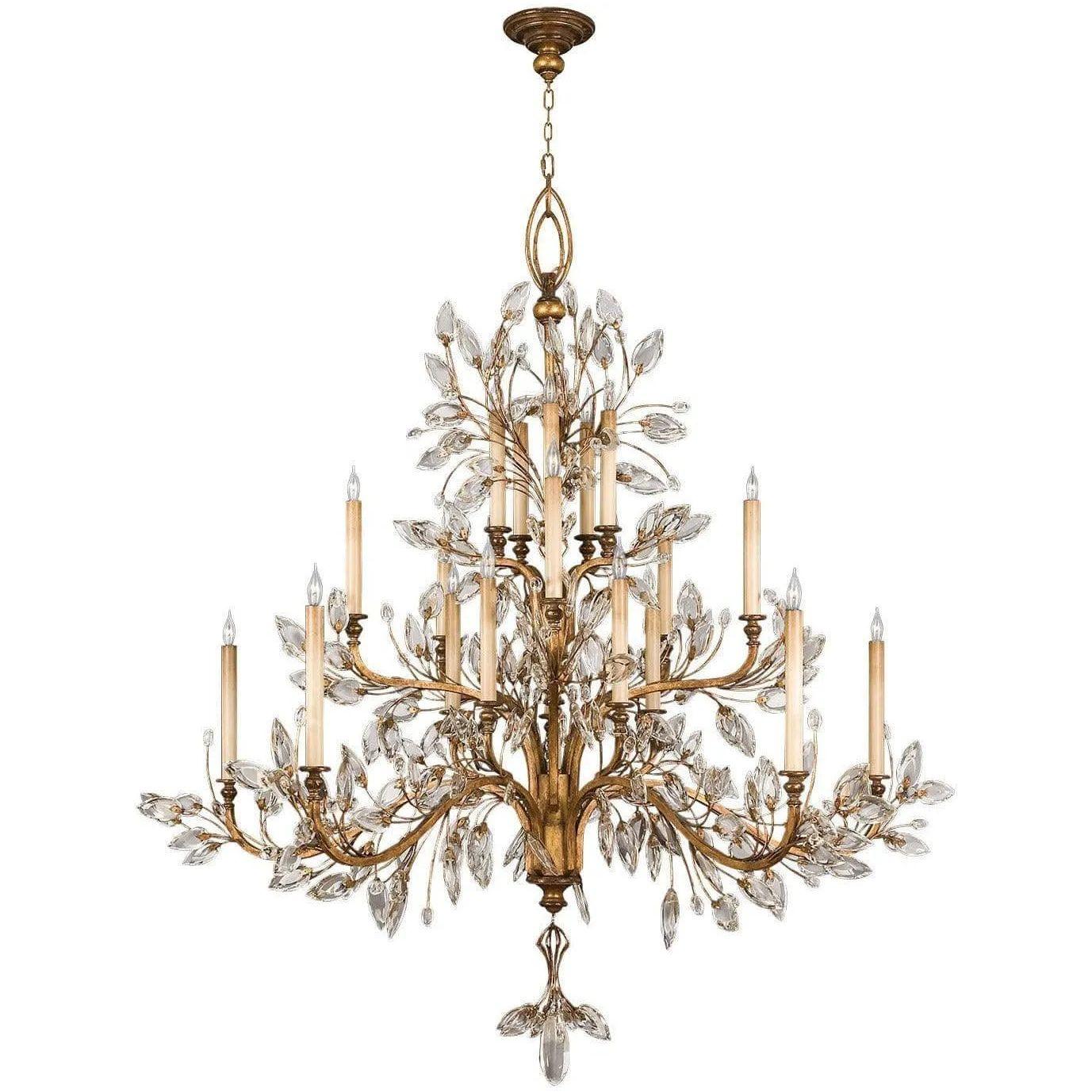 Fine Art Handcrafted Lighting - Crystal Laurel 75-Inch 20 Light Chandelier - 774540ST - Canada Light Shop