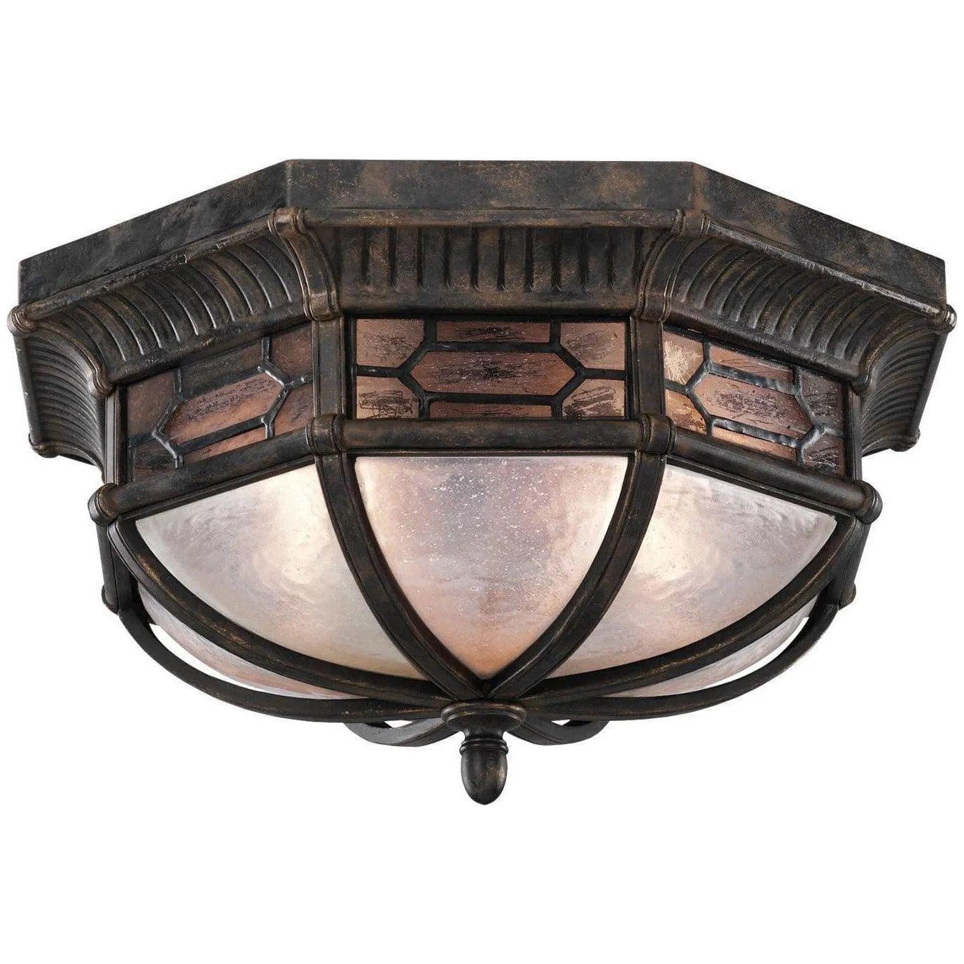 Fine Art Handcrafted Lighting - Devonshire 16-Inch Two Light Outdoor Flush Mount - 414882-1ST - Canada Light Shop