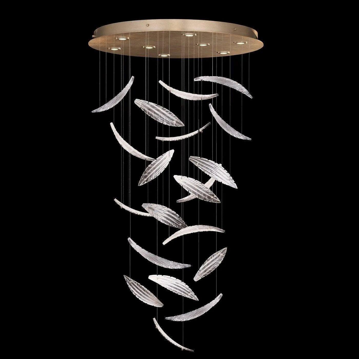 Fine Art Handcrafted Lighting - Elevate 32-Inch Eight Light Pendant - 895840-221ST - Canada Light Shop