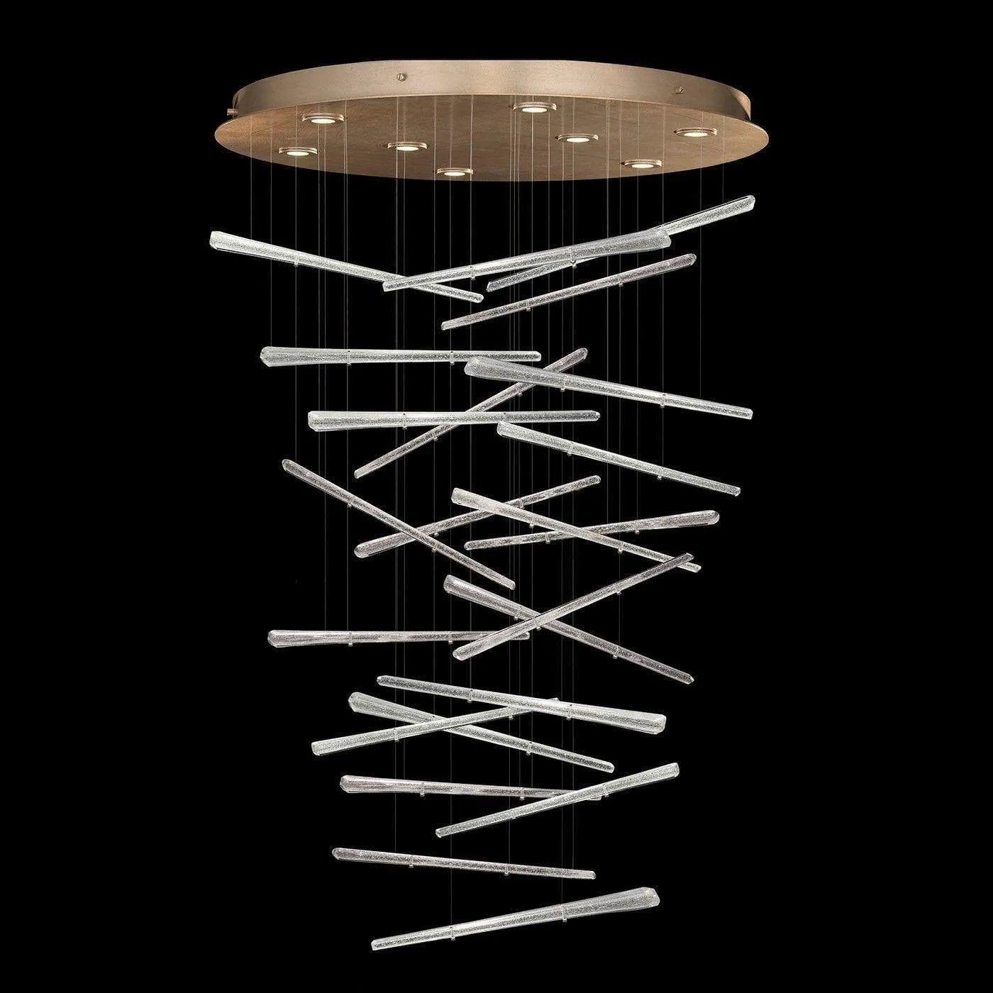 Fine Art Handcrafted Lighting - Elevate 32-Inch Eight Light Pendant - 895840-231ST - Canada Light Shop