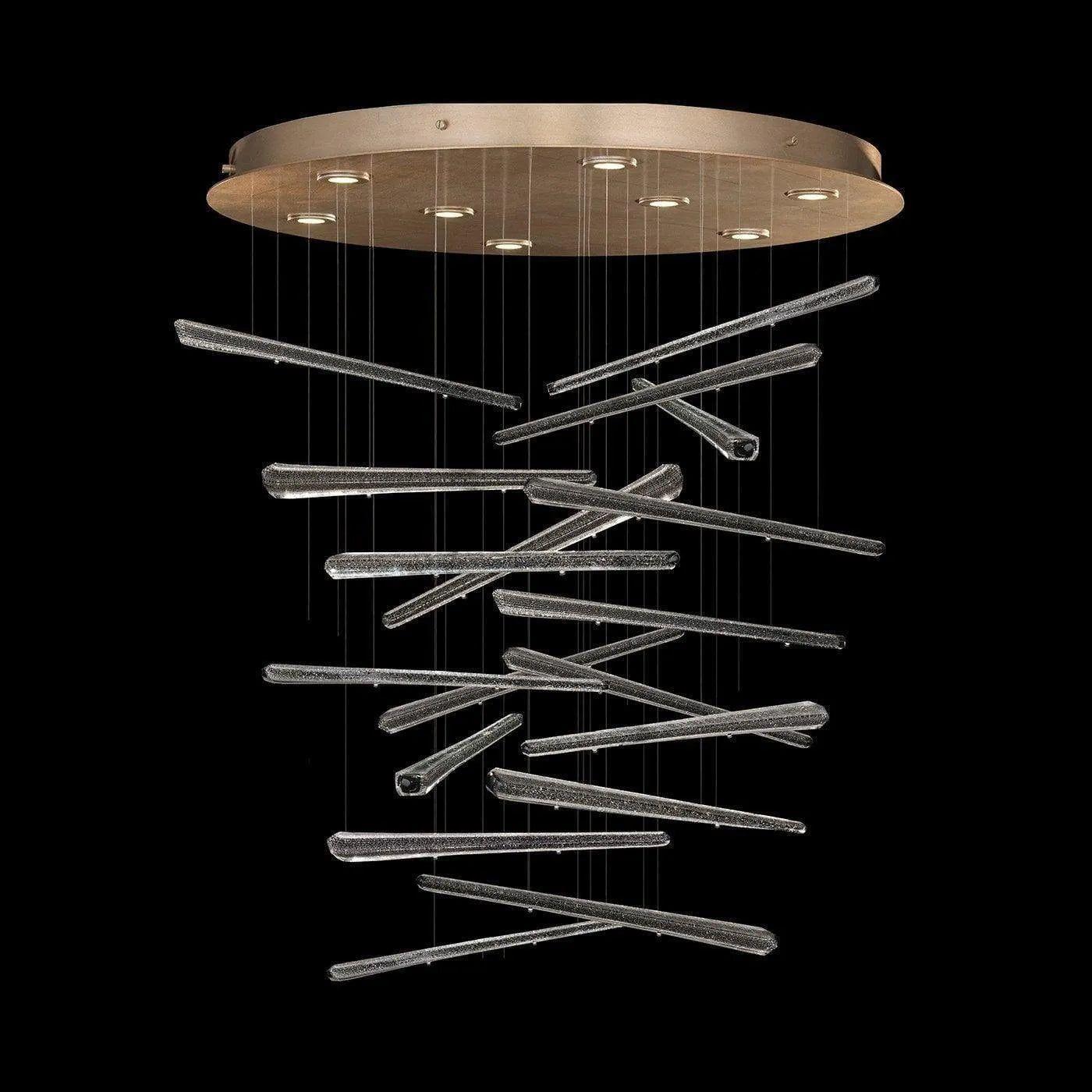 Fine Art Handcrafted Lighting - Elevate 34-Inch Eight Light Pendant - 895840-132ST - Canada Light Shop