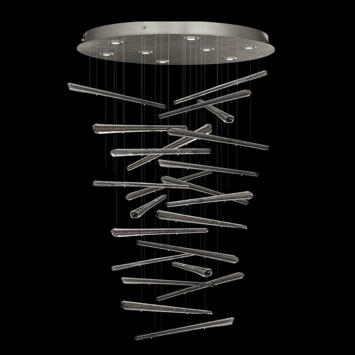 Fine Art Handcrafted Lighting - Elevate 34-Inch Eight Light Pendant - 895840-142ST - Canada Light Shop