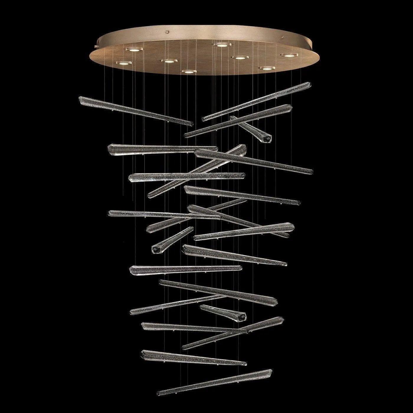 Fine Art Handcrafted Lighting - Elevate 34-Inch Eight Light Pendant - 895840-242ST - Canada Light Shop