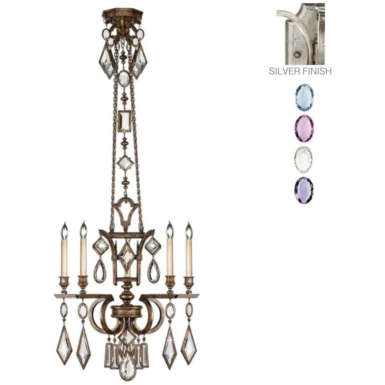 Fine Art Handcrafted Lighting - Encased Gems 27-Inch Five Light Chandelier - 719440-1ST - Canada Light Shop