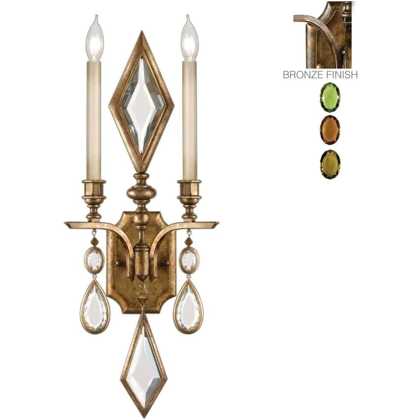 Fine Art Handcrafted Lighting - Encased Gems 29-Inch Two Light Wall Sconce - 718150-1ST - Canada Light Shop