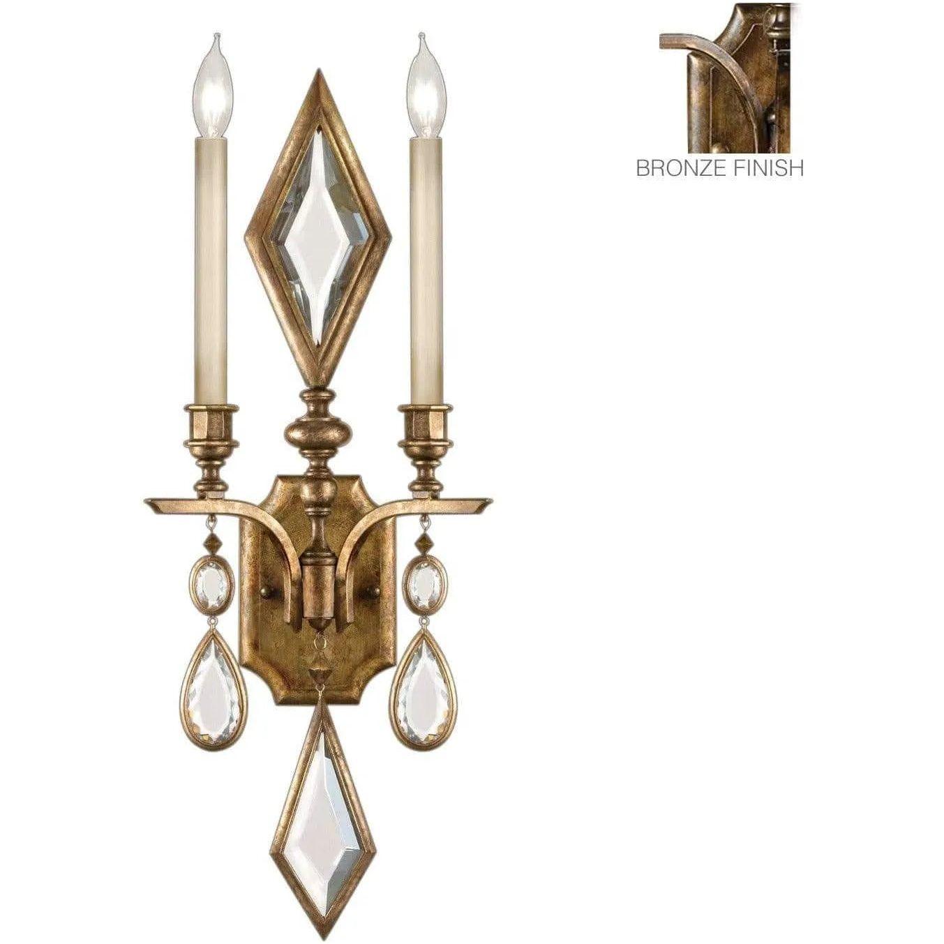 Fine Art Handcrafted Lighting - Encased Gems 29-Inch Two Light Wall Sconce - 718150-3ST - Canada Light Shop