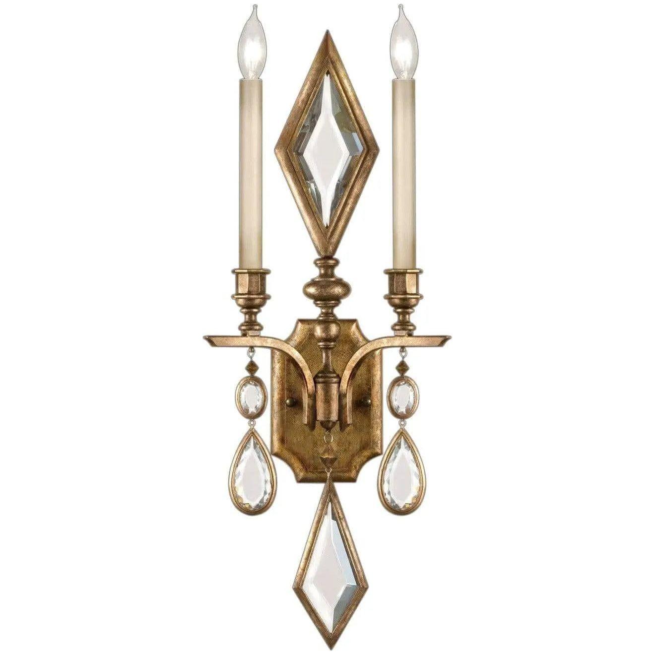 Fine Art Handcrafted Lighting - Encased Gems 29-Inch Two Light Wall Sconce - 729150-3ST - Canada Light Shop
