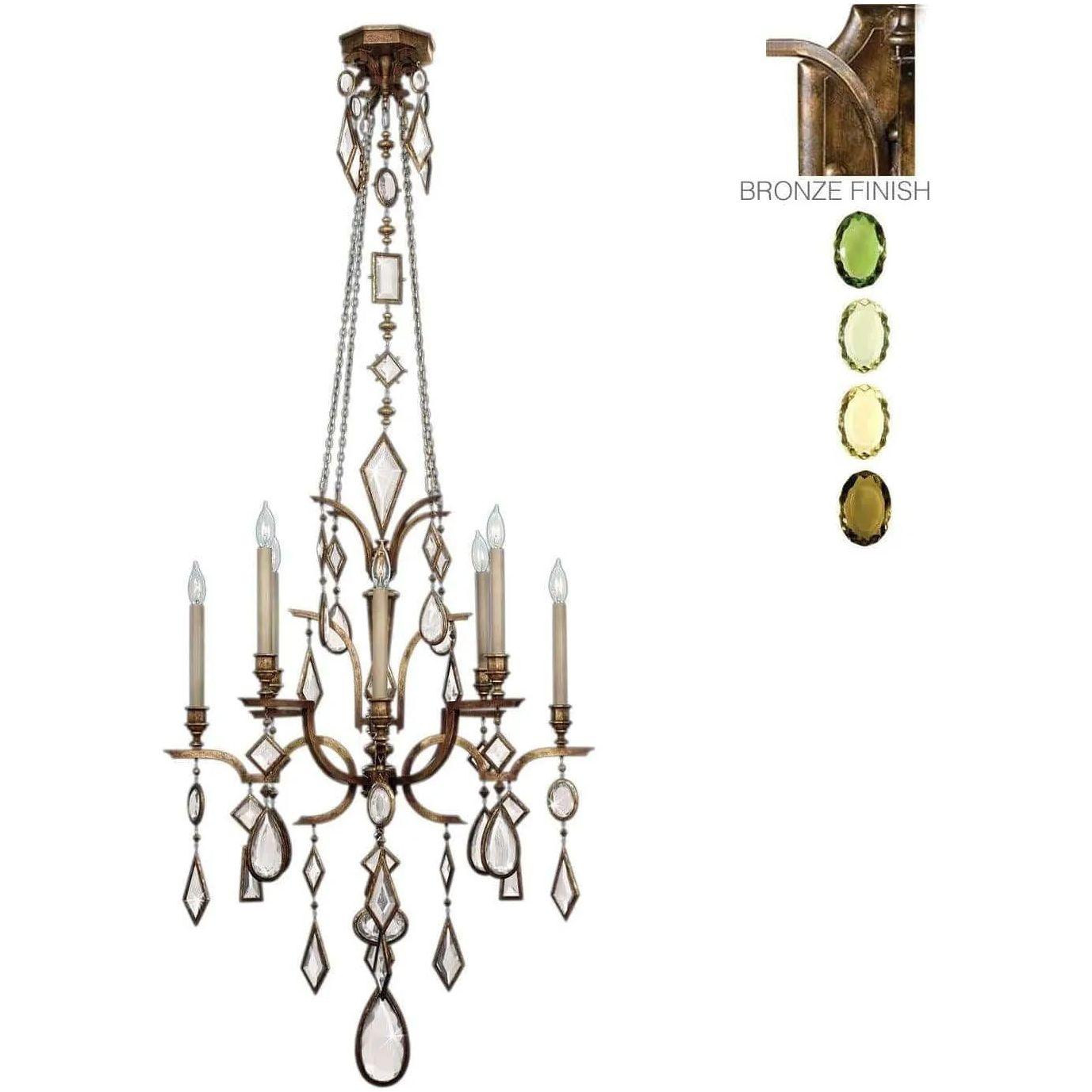 Fine Art Handcrafted Lighting - Encased Gems 31-Inch Eight Light Chandelier - 708640-1ST - Canada Light Shop