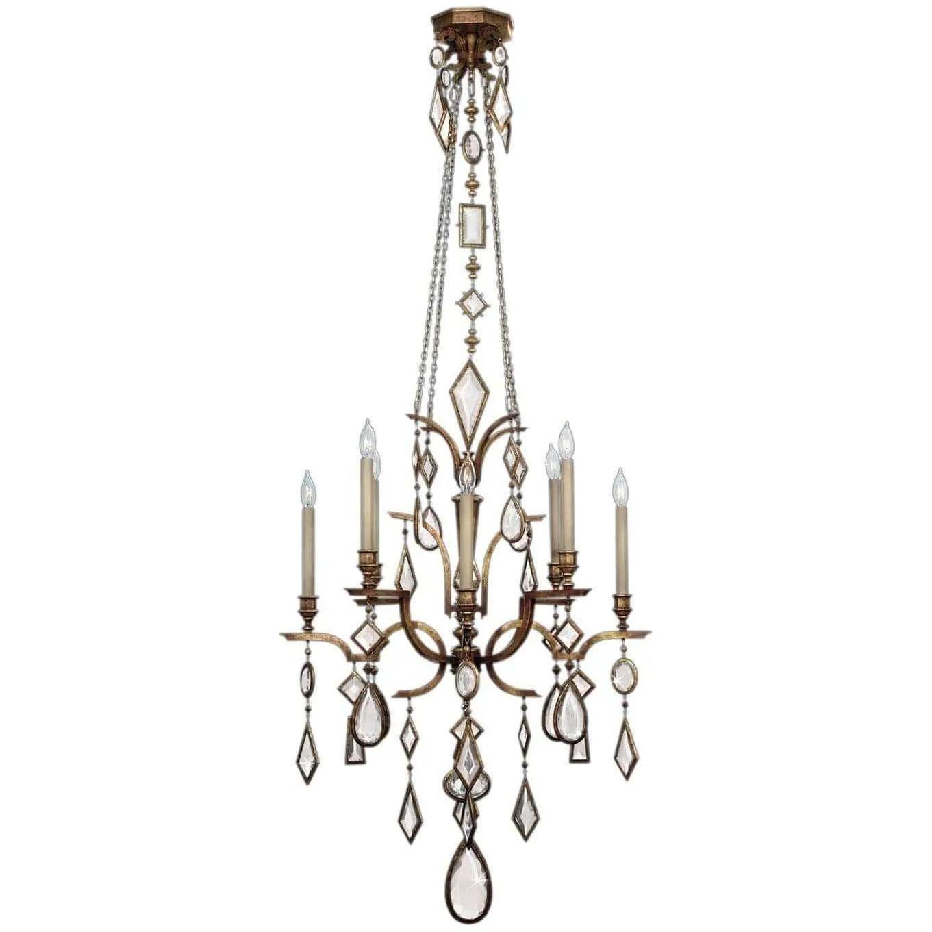 Fine Art Handcrafted Lighting - Encased Gems 31-Inch Eight Light Chandelier - 708640-3ST - Canada Light Shop