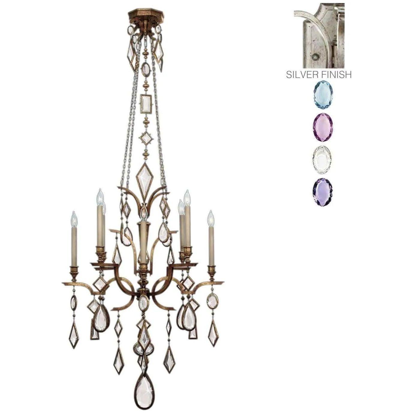 Fine Art Handcrafted Lighting - Encased Gems 31-Inch Eight Light Chandelier - 725440-1ST - Canada Light Shop