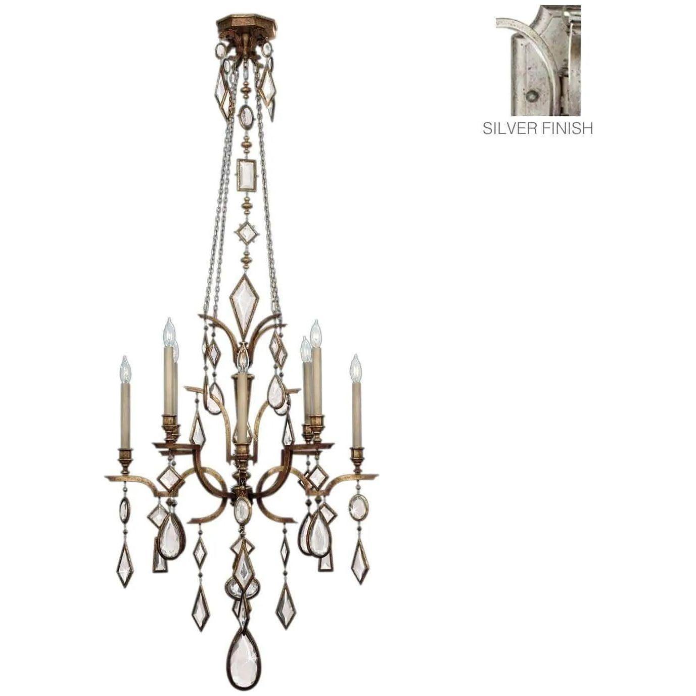 Fine Art Handcrafted Lighting - Encased Gems 31-Inch Eight Light Chandelier - 725440-3ST - Canada Light Shop