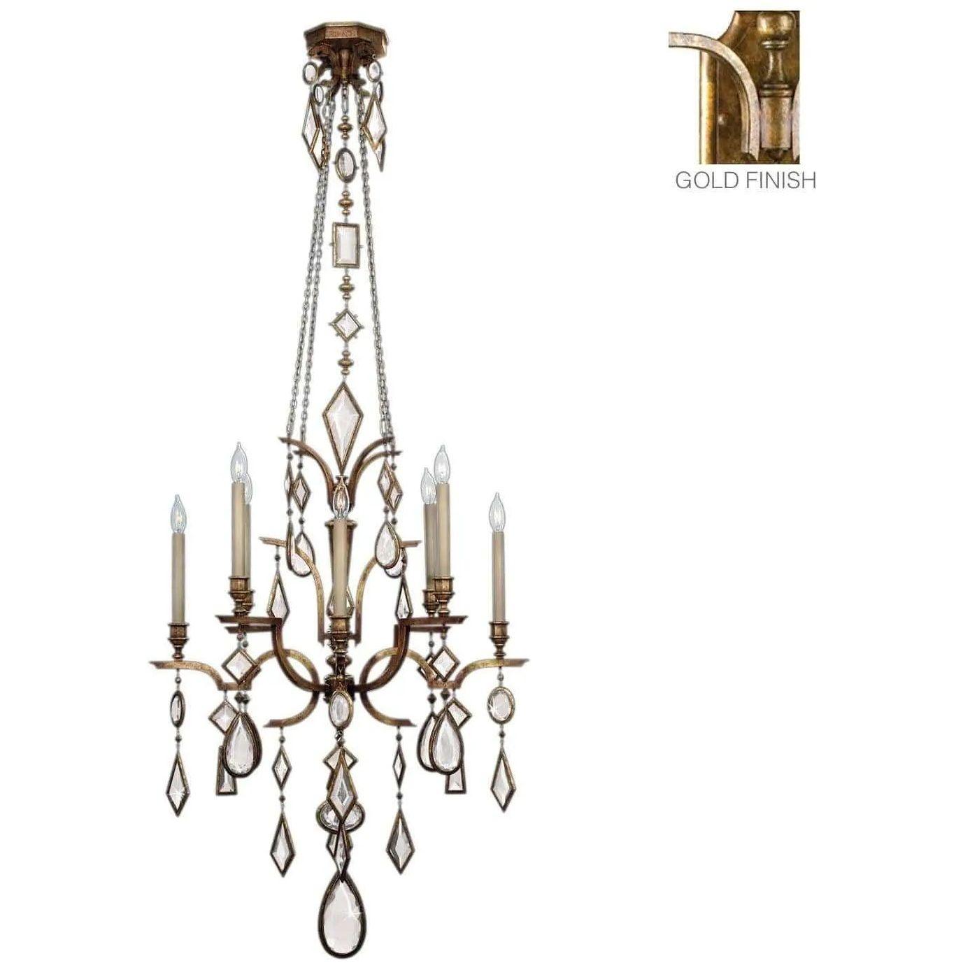 Fine Art Handcrafted Lighting - Encased Gems 31-Inch Eight Light Chandelier - 725640-3ST - Canada Light Shop