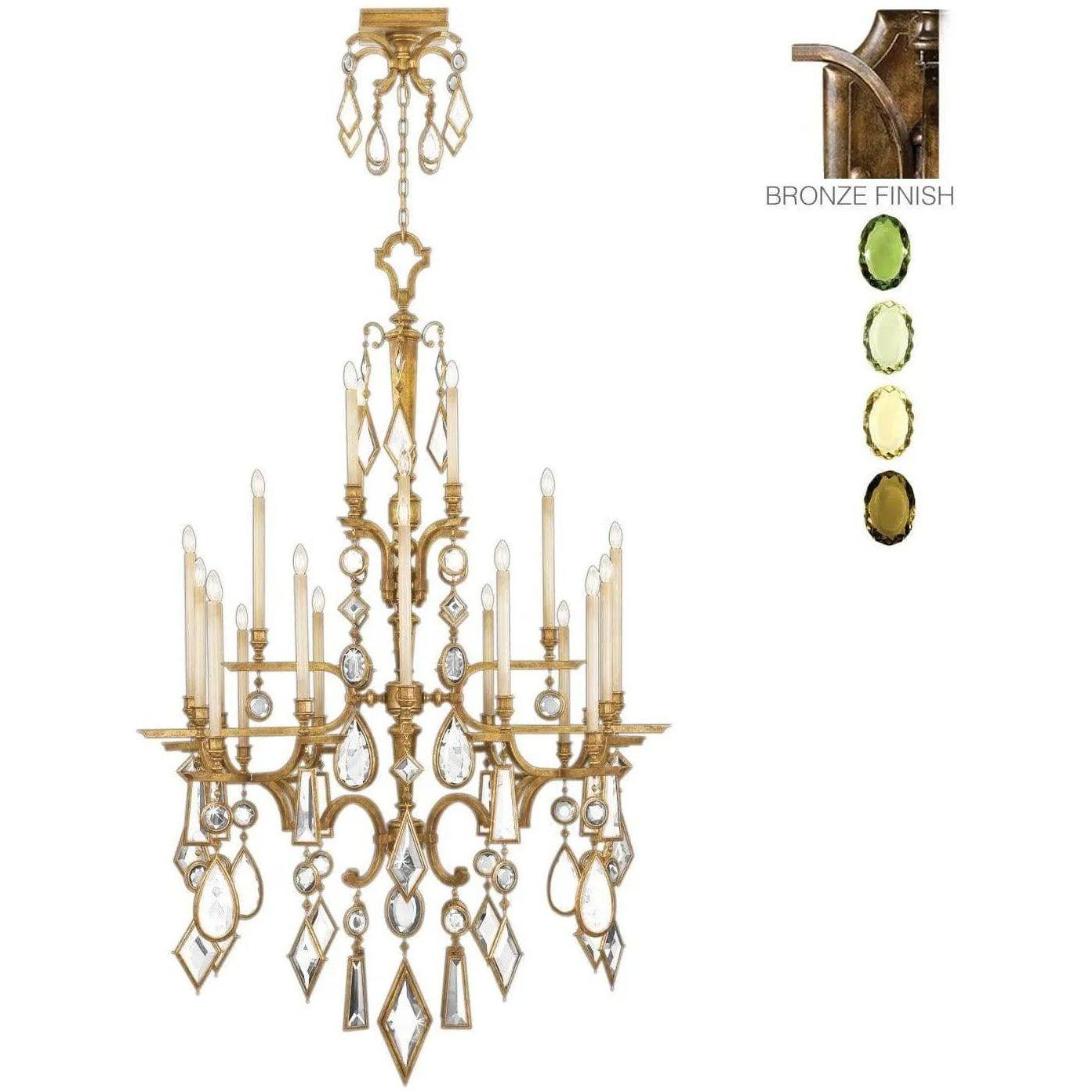 Fine Art Handcrafted Lighting - Encased Gems 53-Inch 24 Light Chandelier - 709440-1ST - Canada Light Shop