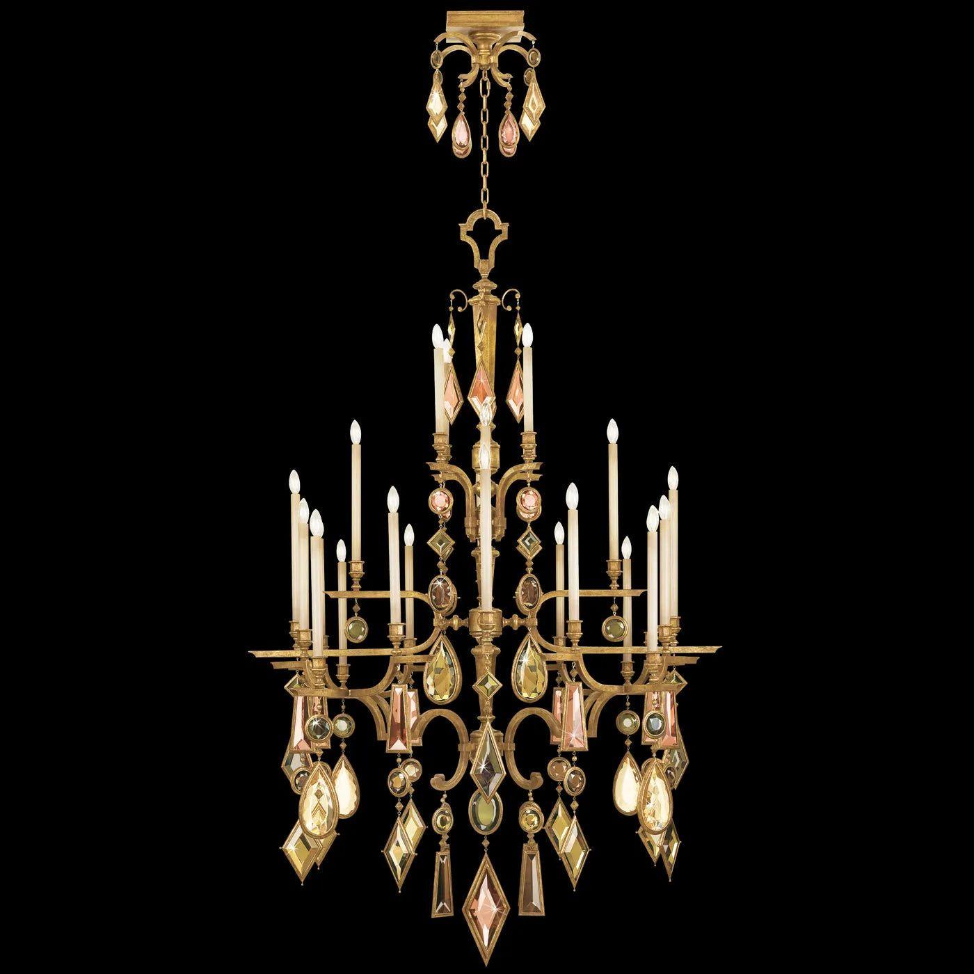 Fine Art Handcrafted Lighting - Encased Gems 53-Inch 24 Light Chandelier - 709440-1ST - Canada Light Shop