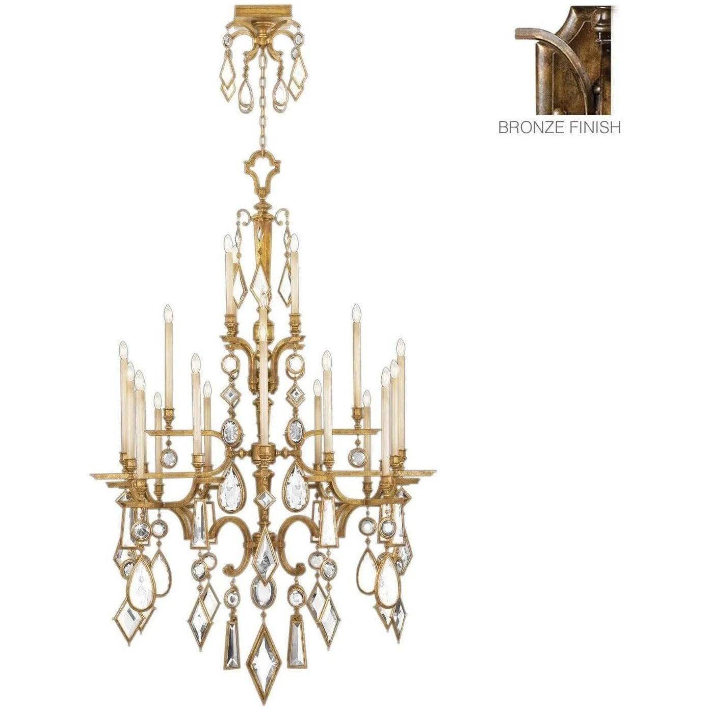 Fine Art Handcrafted Lighting - Encased Gems 53-Inch 24 Light Chandelier - 709440-3ST - Canada Light Shop