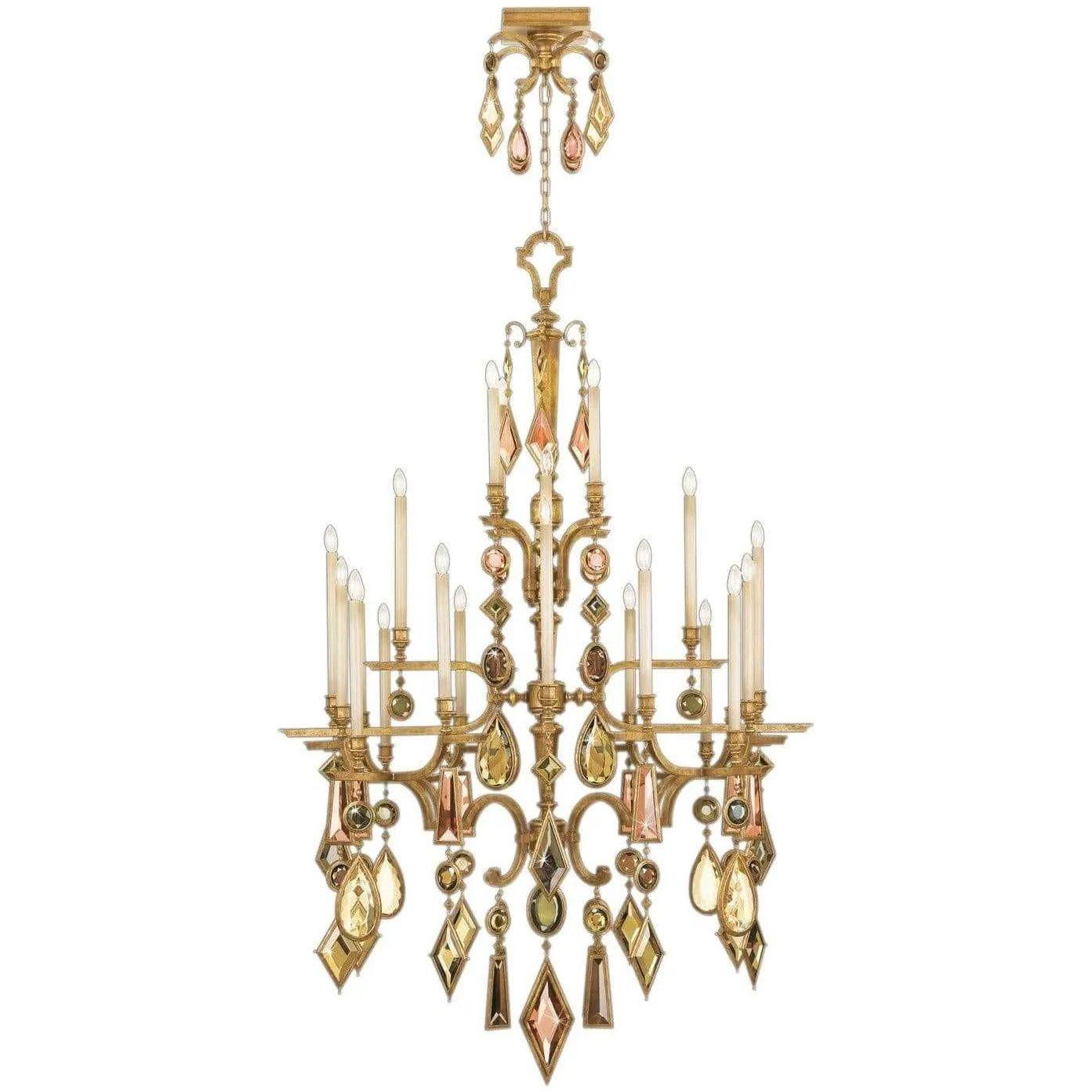 Fine Art Handcrafted Lighting - Encased Gems 53-Inch 24 Light Chandelier - 714640-1ST - Canada Light Shop
