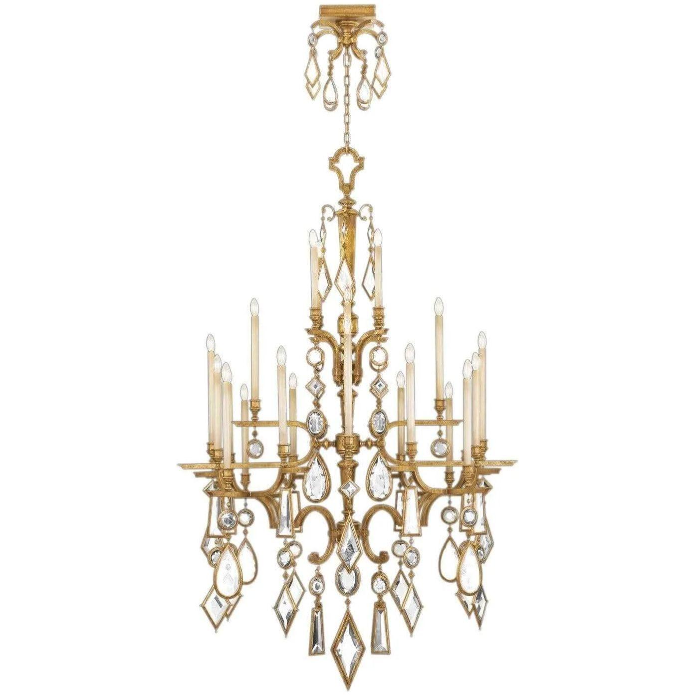 Fine Art Handcrafted Lighting - Encased Gems 53-Inch 24 Light Chandelier - 714640-3ST - Canada Light Shop