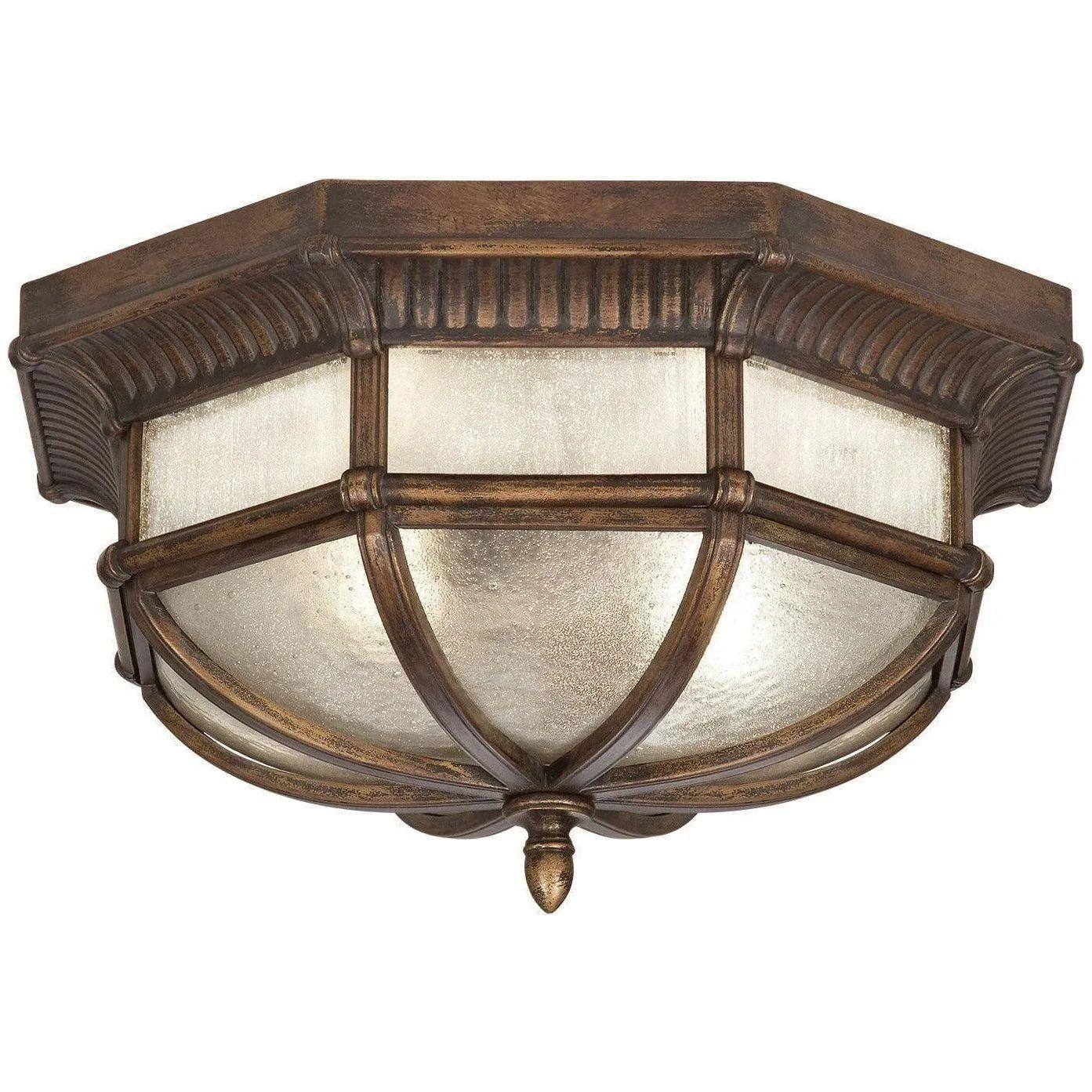 Fine Art Handcrafted Lighting - Holland Park 16-Inch Two Light Outdoor Flush Mount - 845282ST - Canada Light Shop