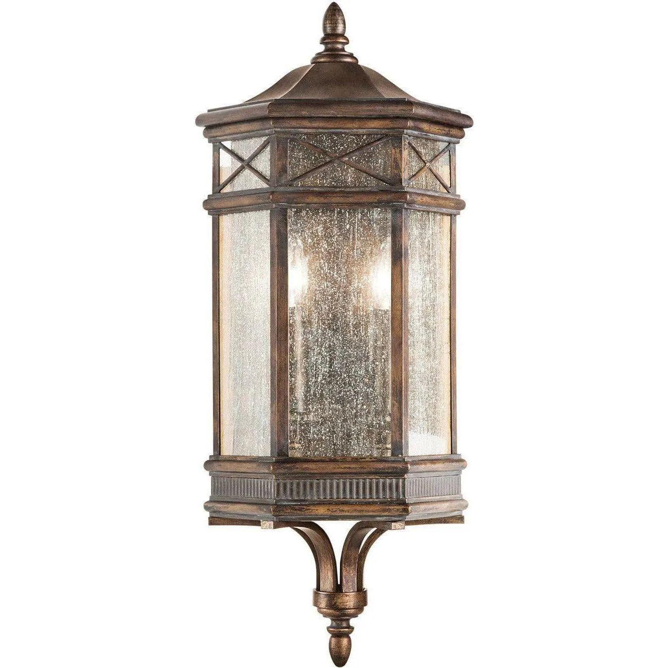 Fine Art Handcrafted Lighting - Holland Park 26-Inch Two Light Outdoor Coupe - 838081ST - Canada Light Shop