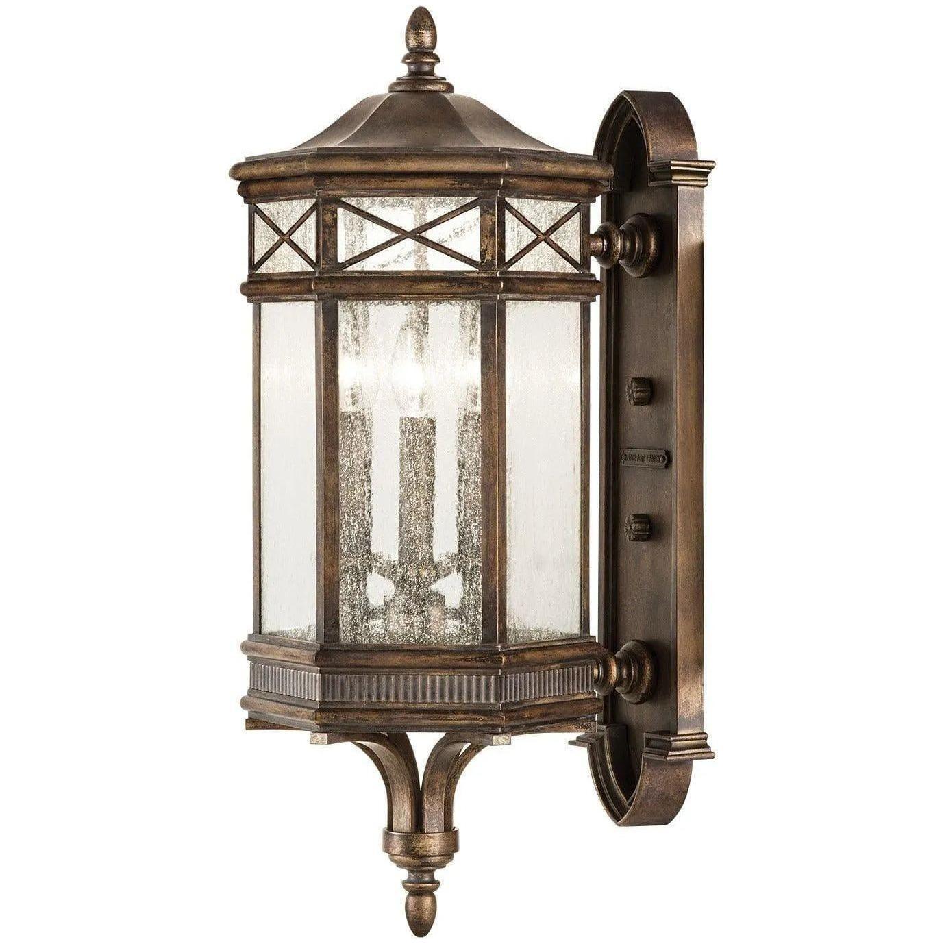 Fine Art Handcrafted Lighting - Holland Park 27-Inch Three Light Outdoor Wall Mount - 837481ST - Canada Light Shop