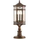 Fine Art Handcrafted Lighting - Holland Park 32-Inch Three Light Outdoor Pier/Post Mount - 836980ST - Canada Light Shop