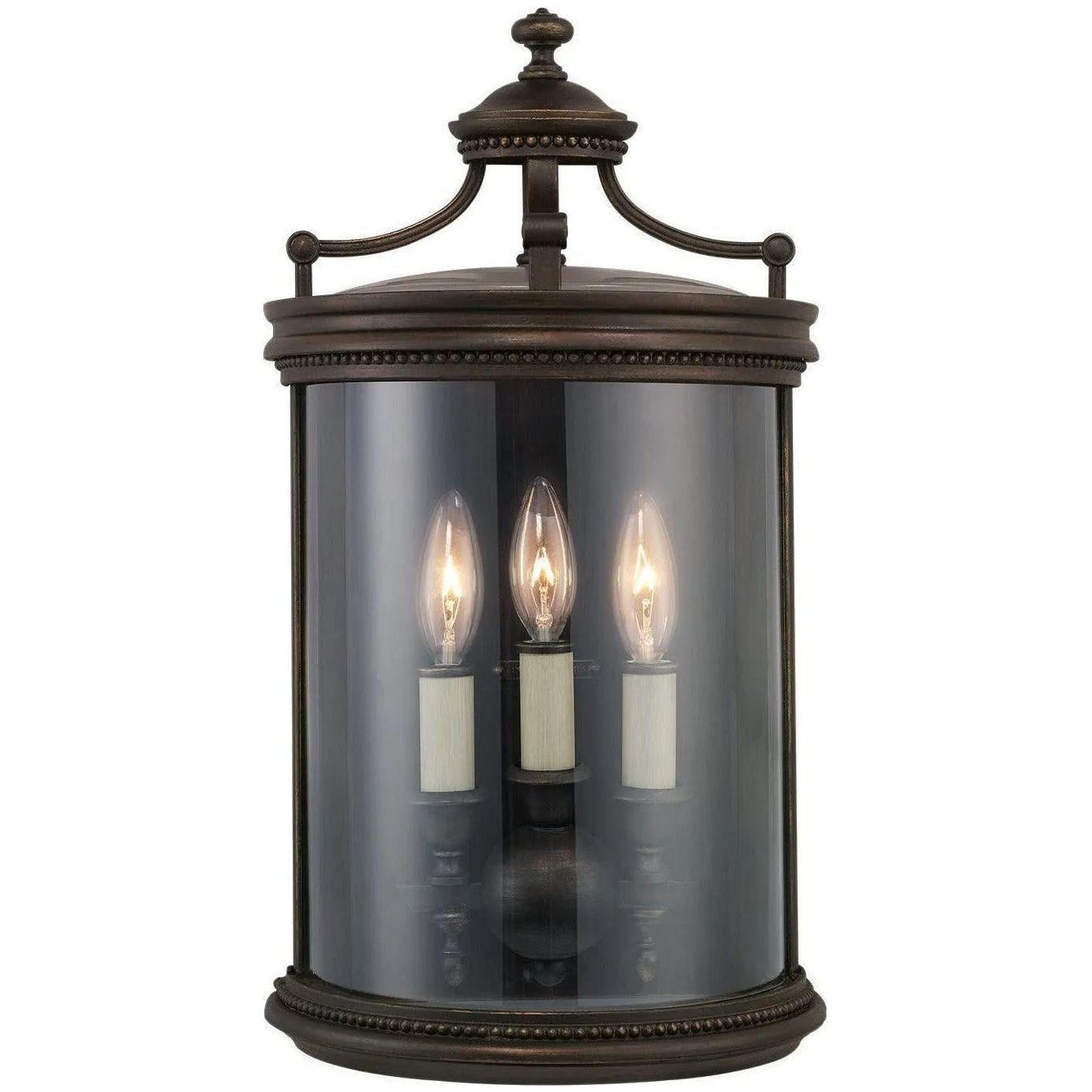 Fine Art Handcrafted Lighting - Louvre 20-Inch Three Light Outdoor Coupe - 539081ST - Canada Light Shop