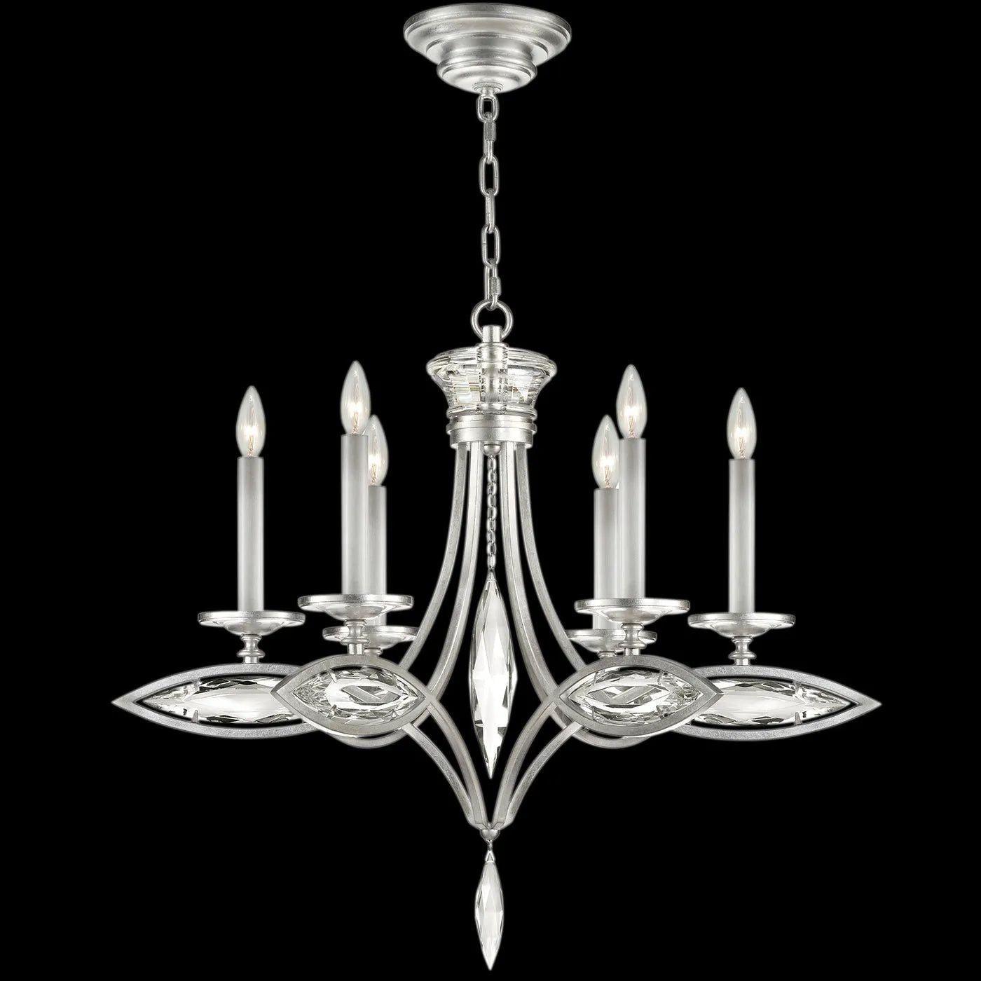 Fine Art Handcrafted Lighting - Marquise 29-Inch Six Light Chandelier - 843540-12ST - Canada Light Shop