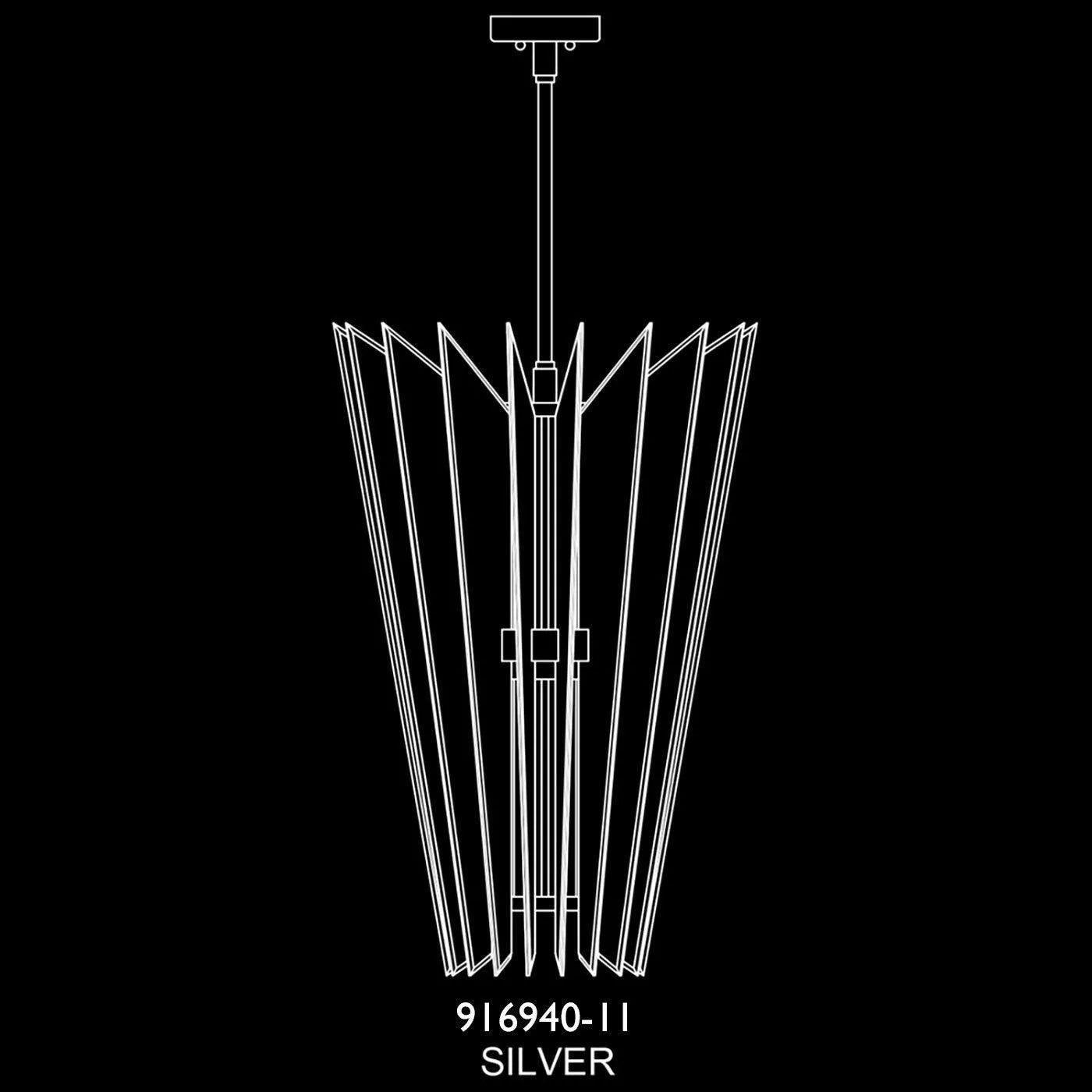 Fine Art Handcrafted Lighting - Newton 23-Inch Three Light Pendant - 916940-11ST - Canada Light Shop