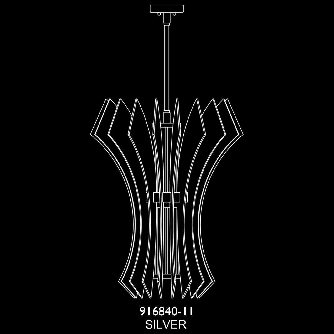 Fine Art Handcrafted Lighting - Newton 27-Inch Three Light Pendant - 916840-11ST - Canada Light Shop