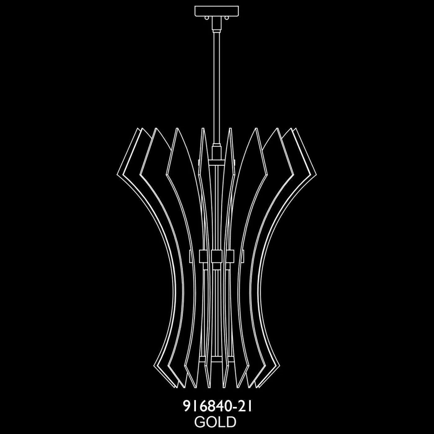 Fine Art Handcrafted Lighting - Newton 27-Inch Three Light Pendant - 916840-21ST - Canada Light Shop