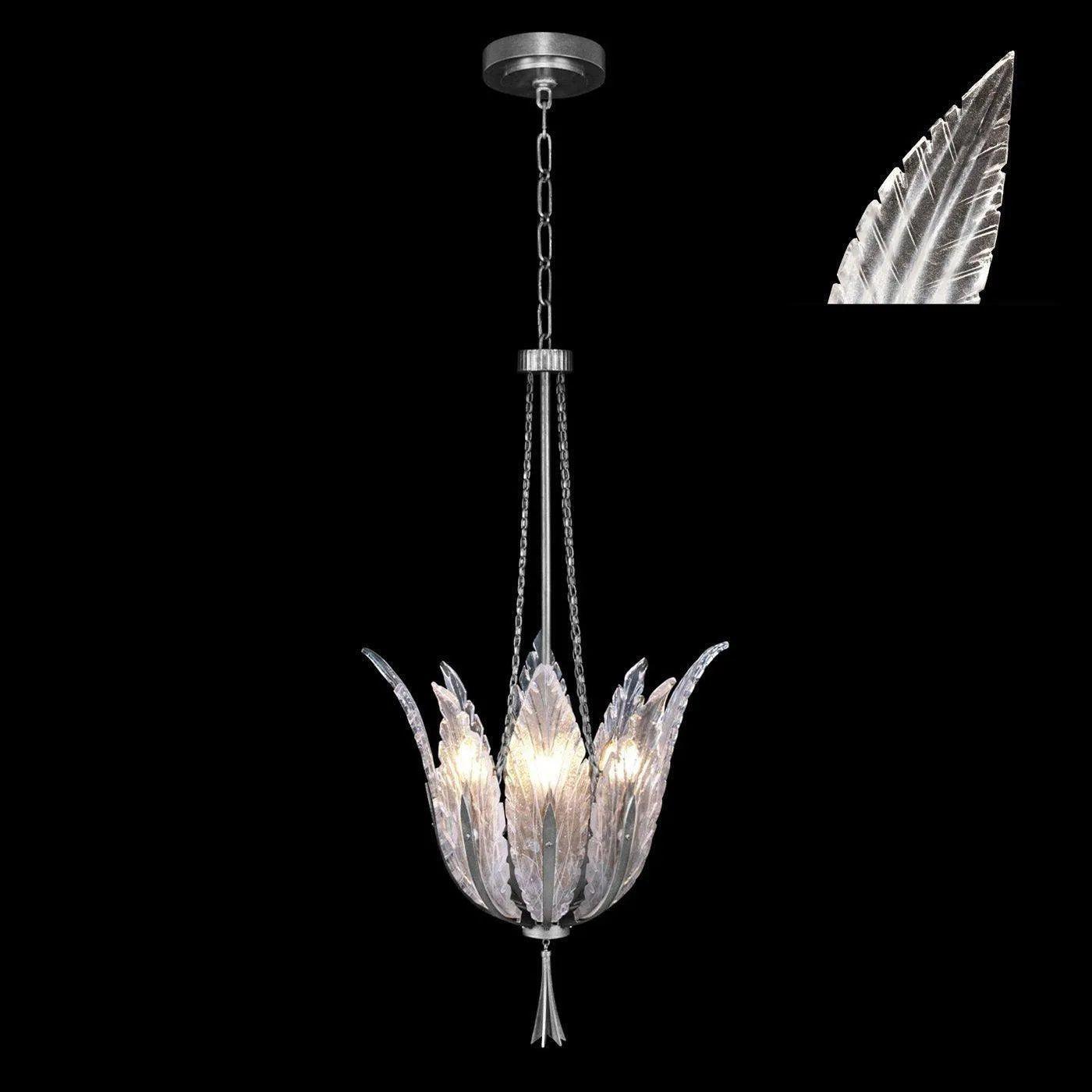 Fine Art Handcrafted Lighting - Plume 17-Inch Four Light Pendant - 893940-11ST - Canada Light Shop