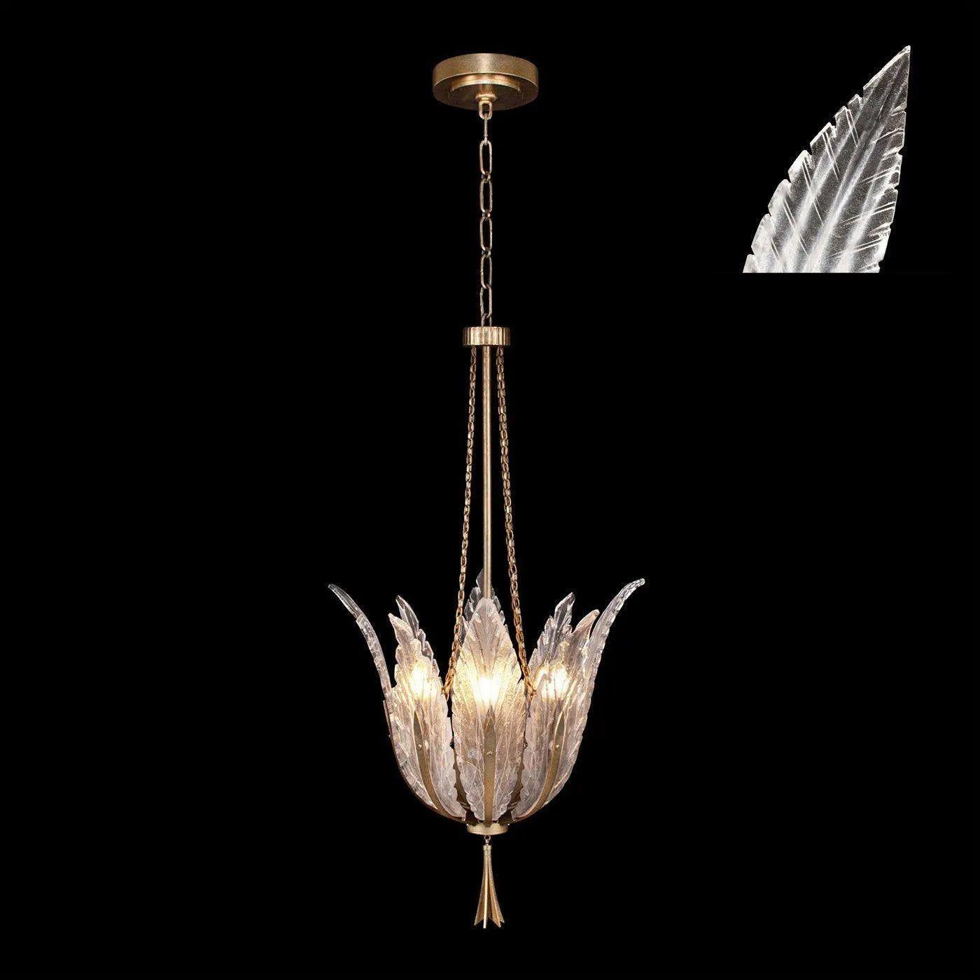 Fine Art Handcrafted Lighting - Plume 17-Inch Four Light Pendant - 893940-21ST - Canada Light Shop