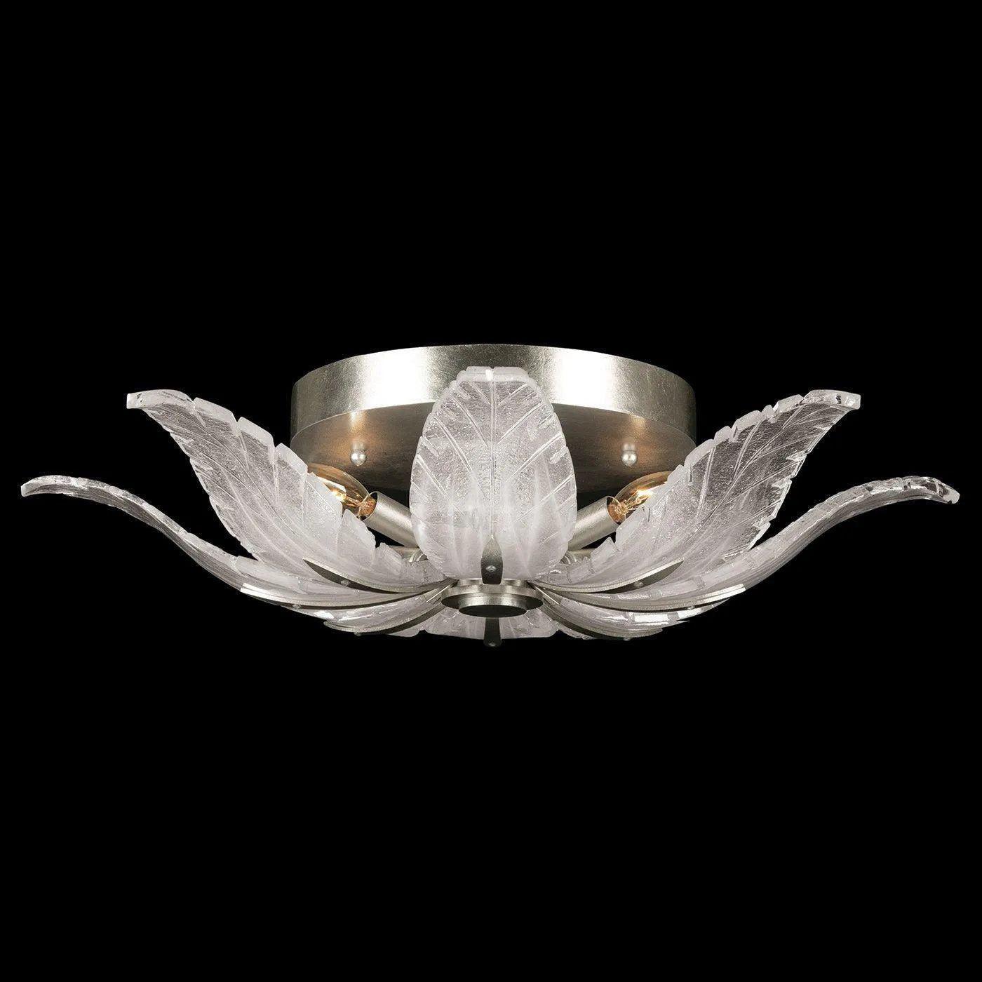 Fine Art Handcrafted Lighting - Plume 28-Inch Four Light Flush Mount - 894140-11ST - Canada Light Shop