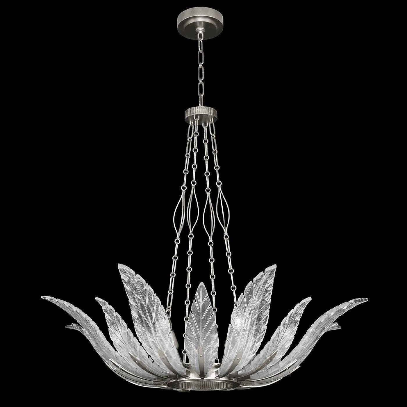 Fine Art Handcrafted Lighting - Plume 39-Inch Eight Light Pendant - 894040-11ST - Canada Light Shop