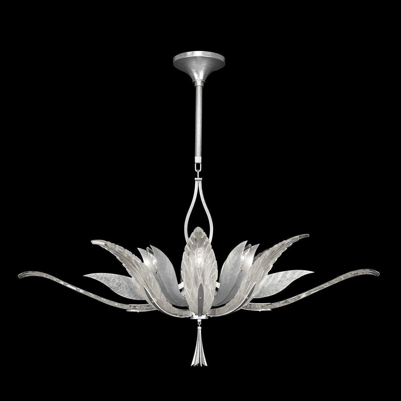 Fine Art Handcrafted Lighting - Plume 40-Inch Eight Light Pendant - 893740-11ST - Canada Light Shop