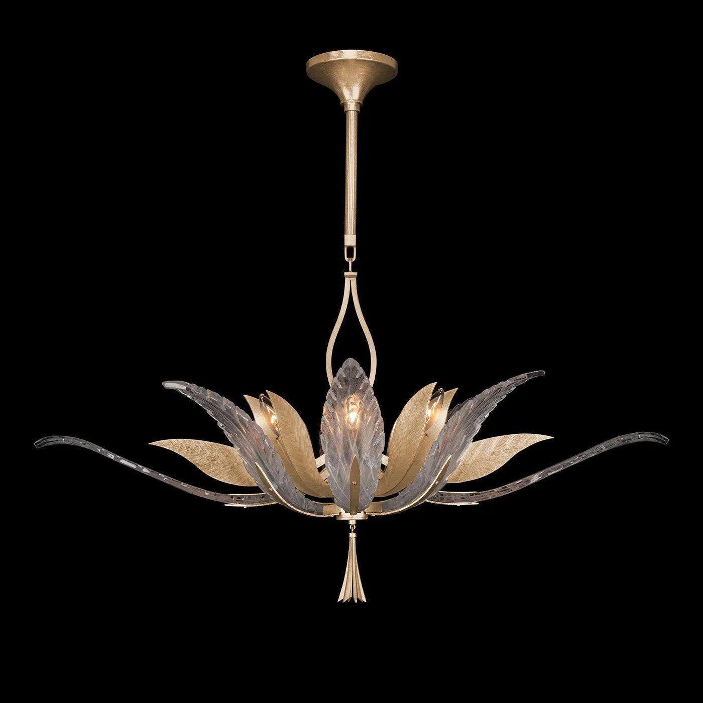 Fine Art Handcrafted Lighting - Plume 40-Inch Eight Light Pendant - 893740-2ST - Canada Light Shop