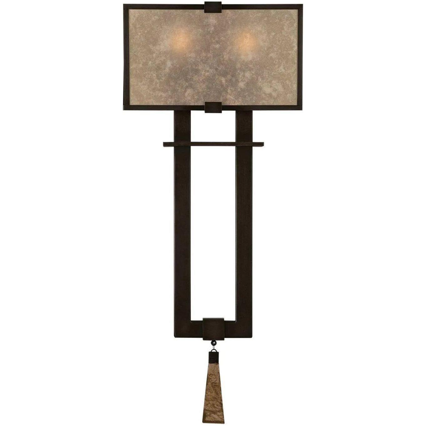 Fine Art Handcrafted Lighting - Singapore Moderne 24-Inch Two Light Wall Sconce - 600550ST - Canada Light Shop