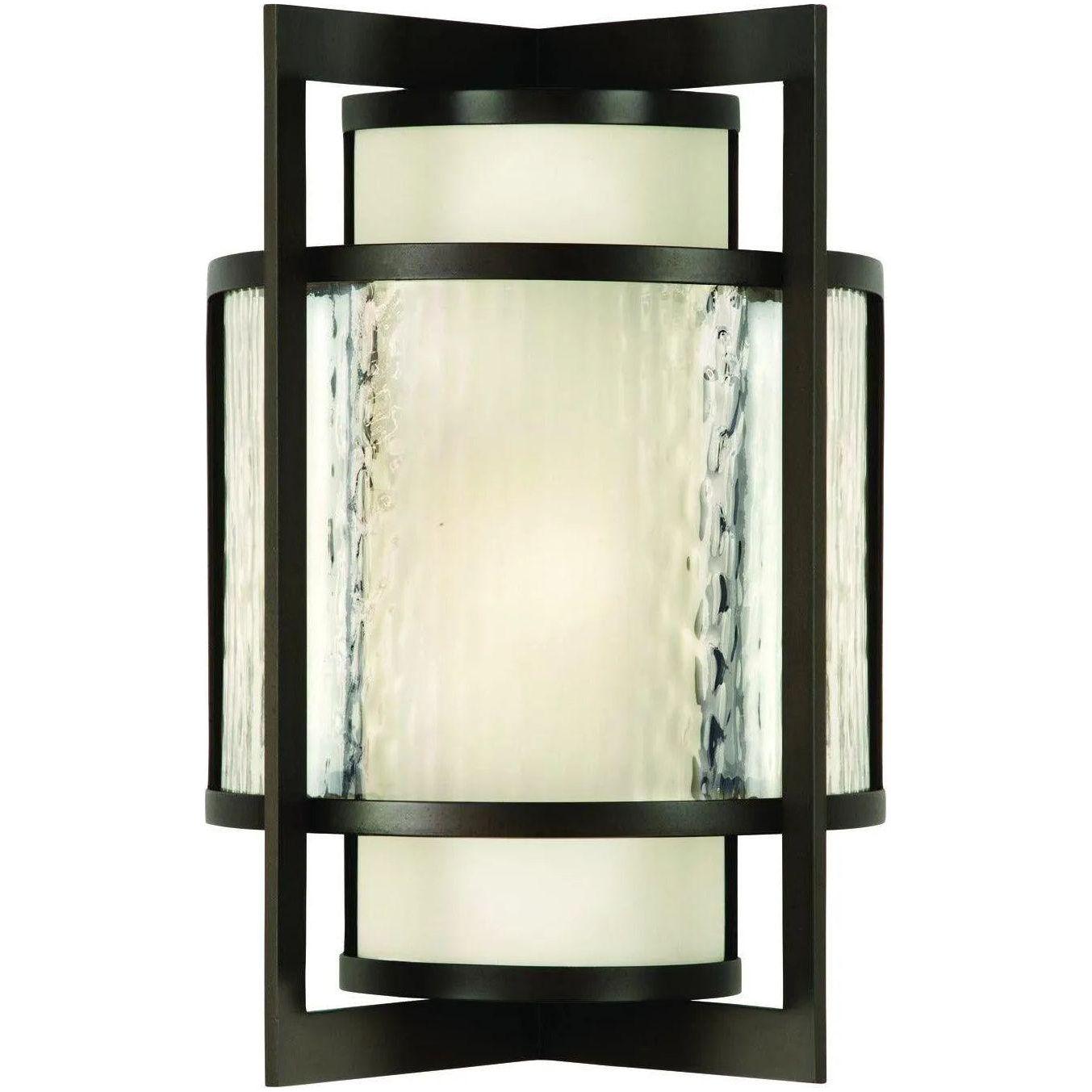 Fine Art Handcrafted Lighting - Singapore Moderne Outdoor 15-Inch One Light Outdoor Wall Sconce - 818081ST - Canada Light Shop